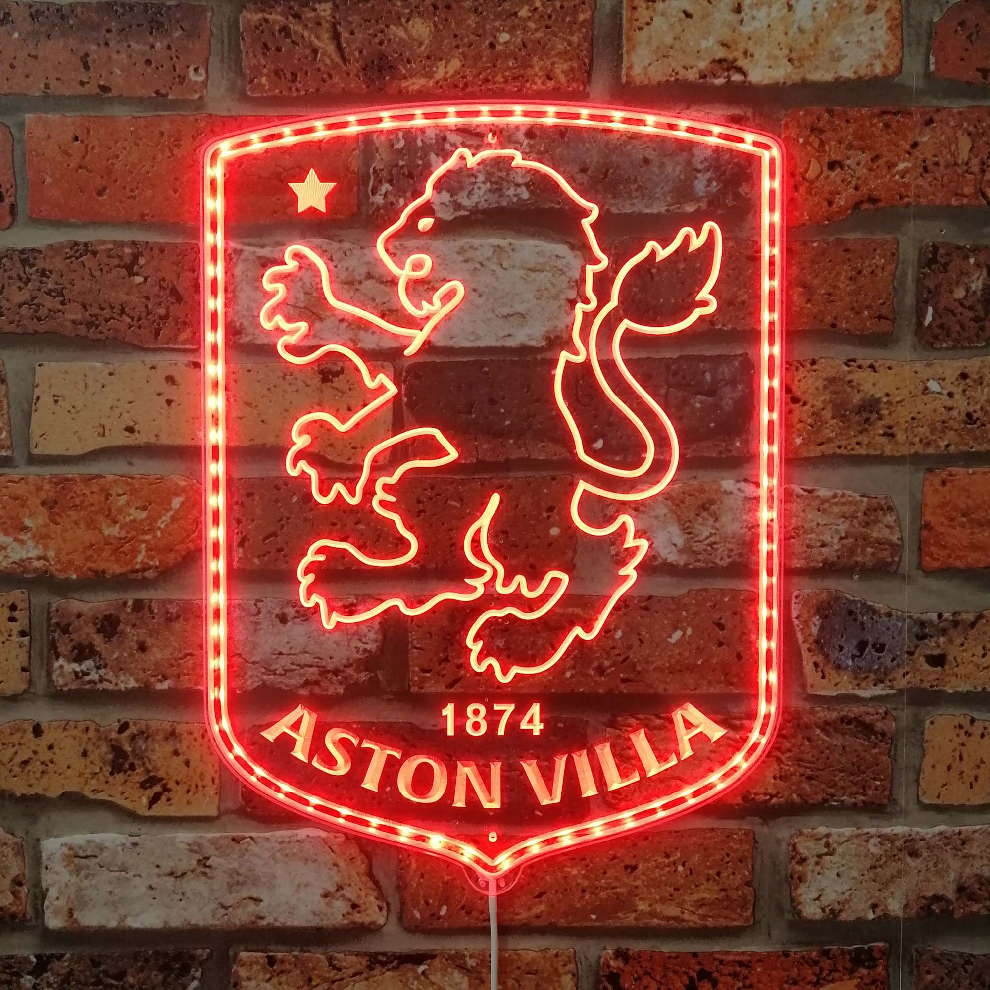 Aston Villa FC Neon LED Sign with Dynamic RGB Colors
