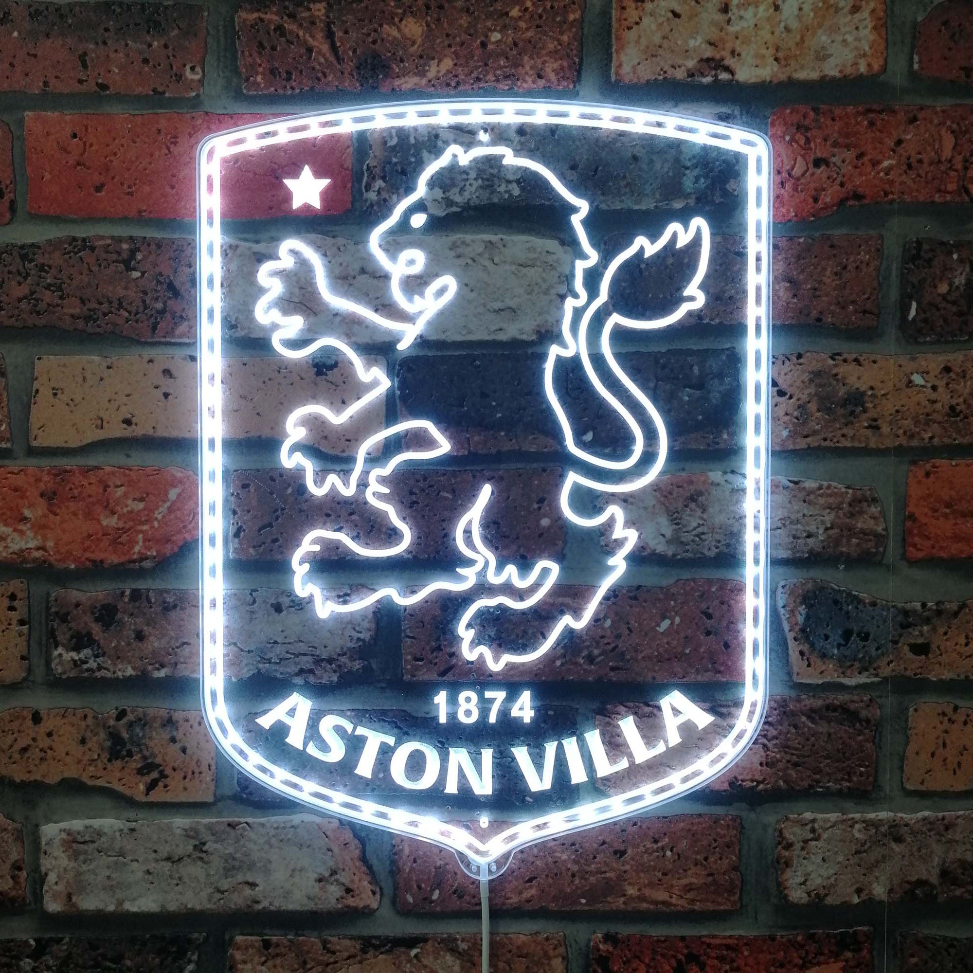 Aston Villa FC Neon LED Sign with Dynamic RGB Colors