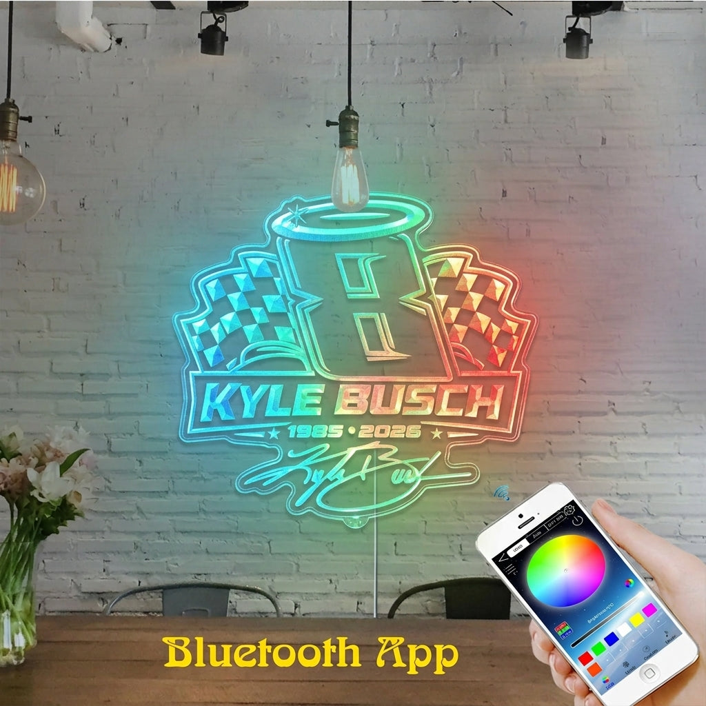 Kyle Busch Dynamic RGB Edge Lit LED Sign | PROLEDSIGN
