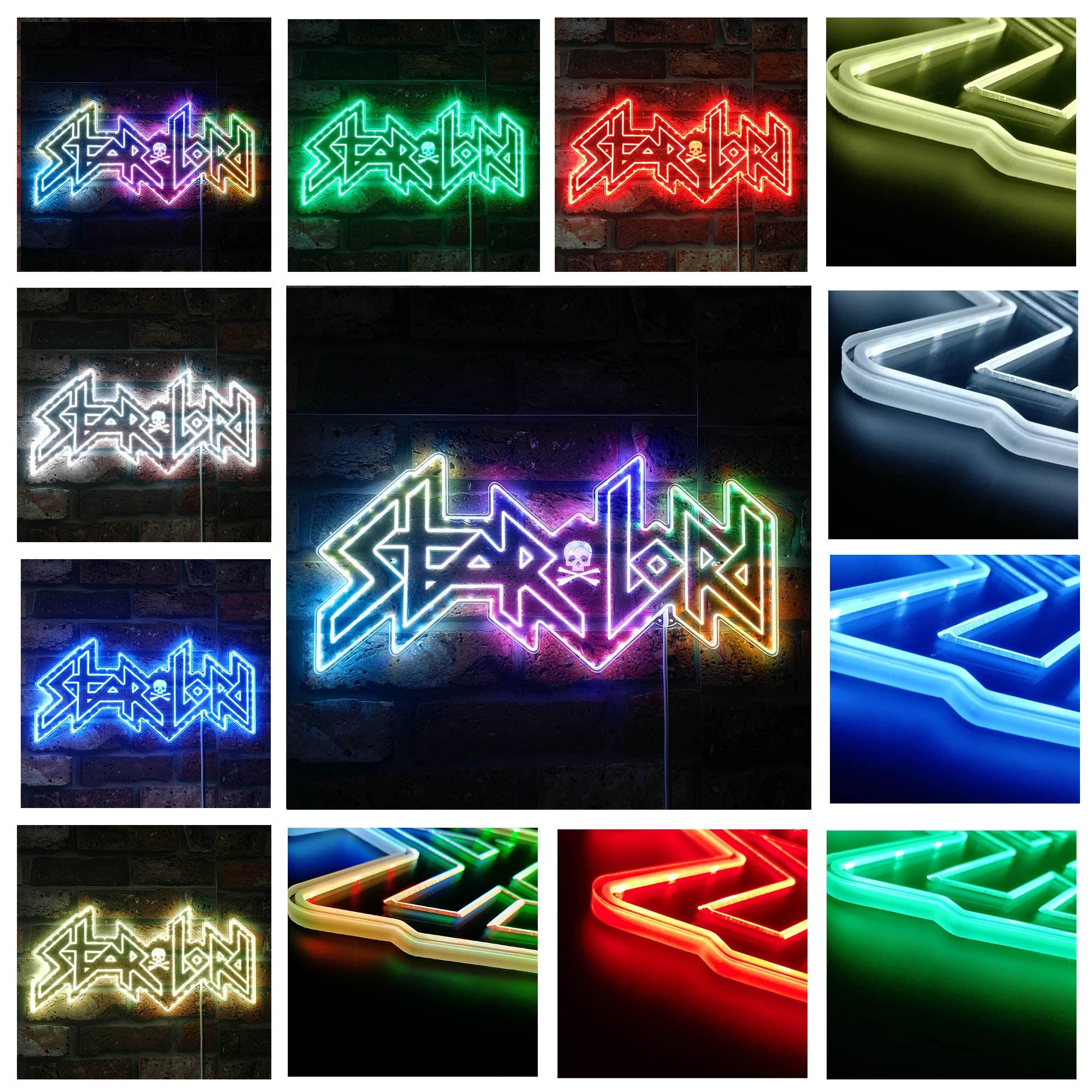 Star Lord Band Dynamic RGB Edge Lit LED Sign