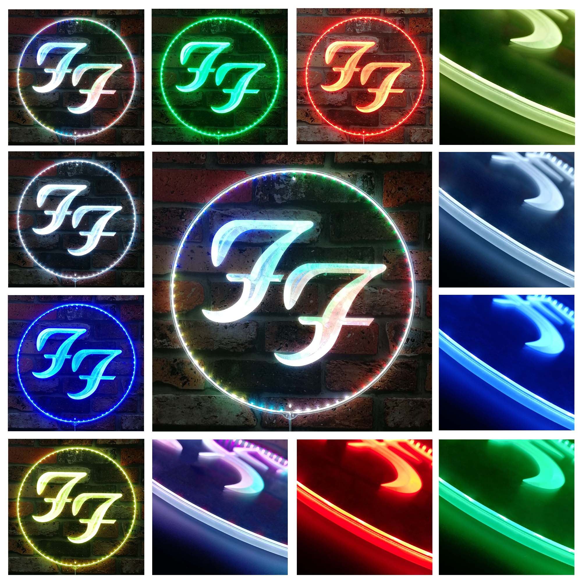 Foo Fighter Dynamic RGB Edge Lit LED Sign