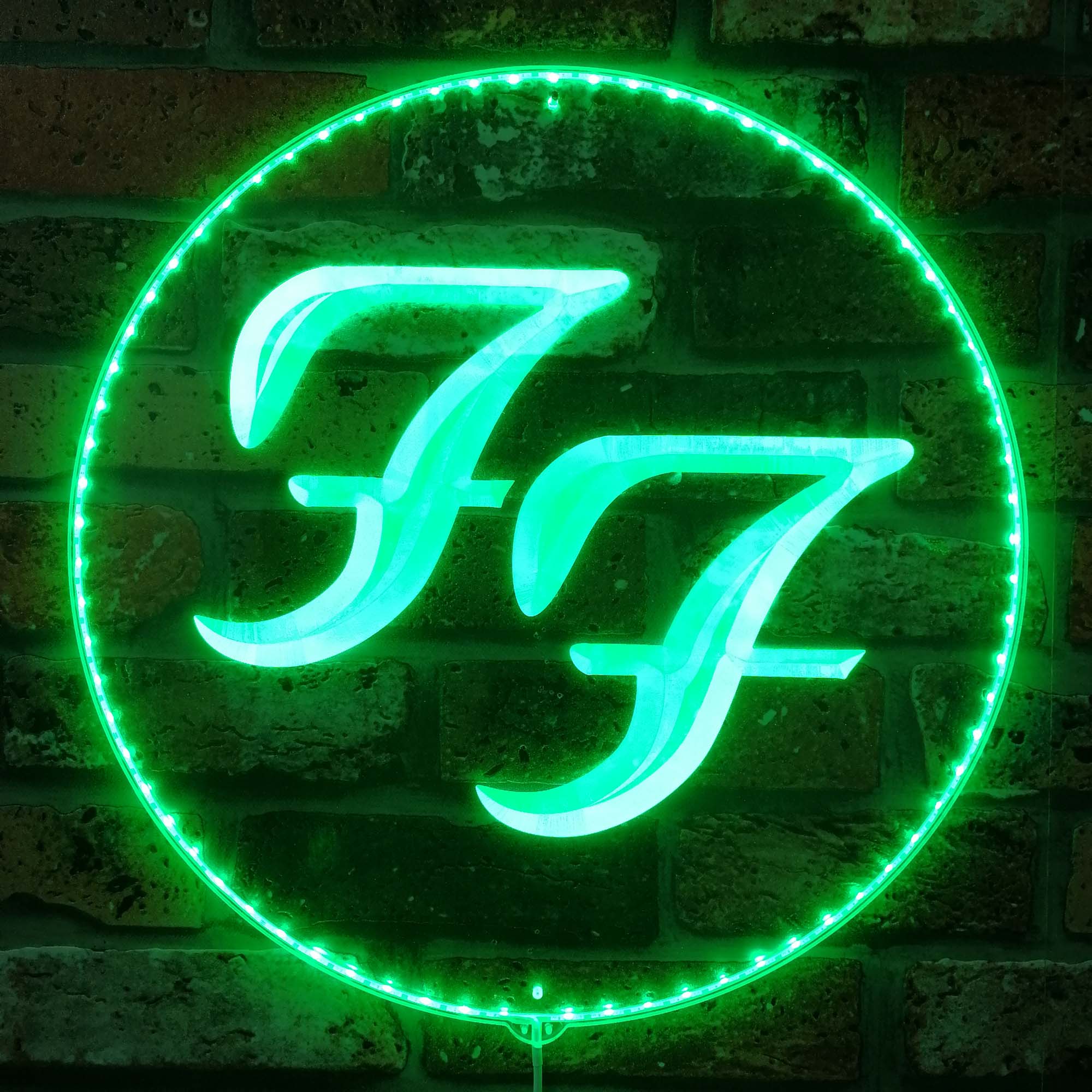 Fighter Led Display Foo Fighter Dynamic RGB Edge Lit LED Sign | PROLEDSIGN