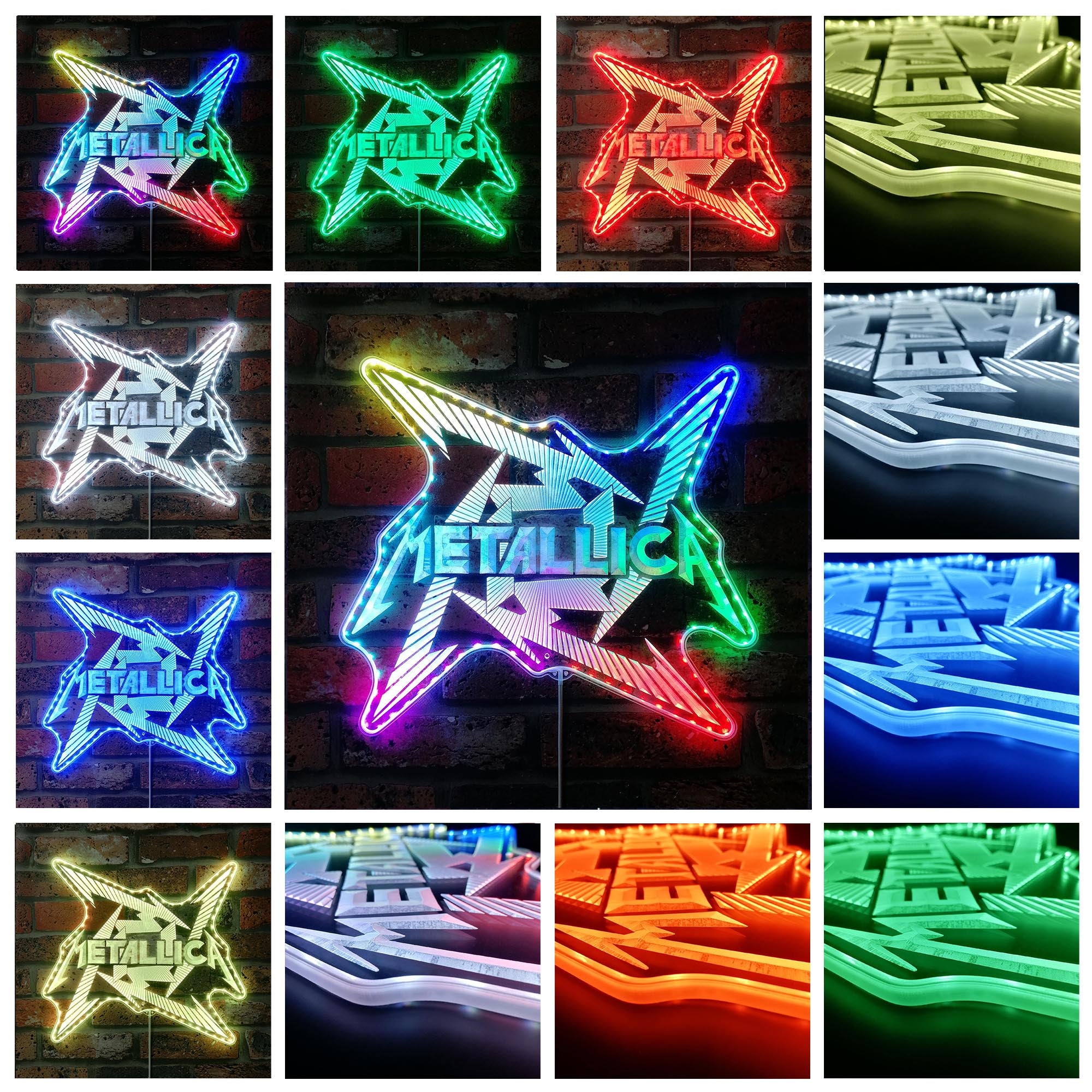 Metallica Lightning Dynamic RGB Edge Lit LED Sign