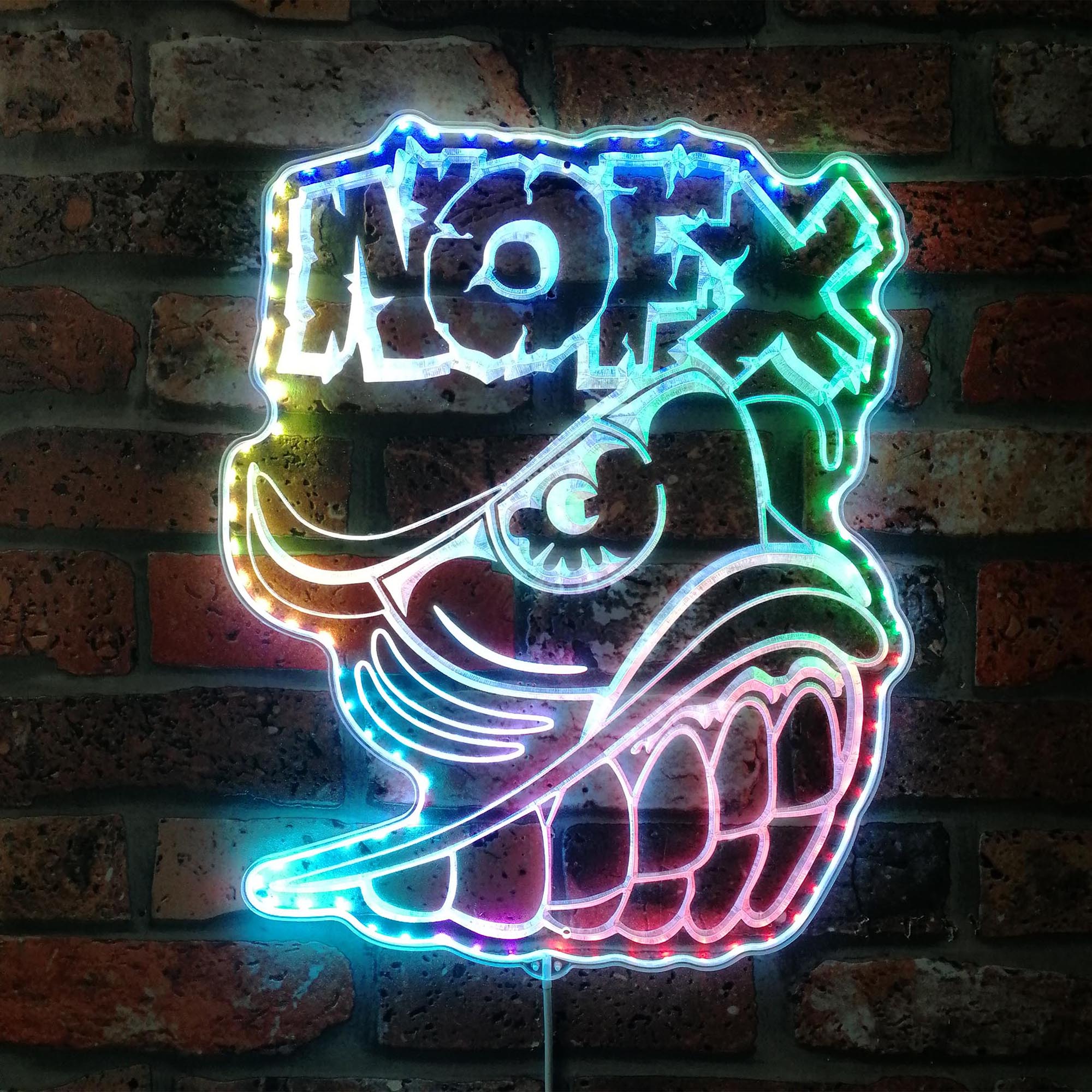 Nofx Dynamic RGB Edge Lit LED Sign