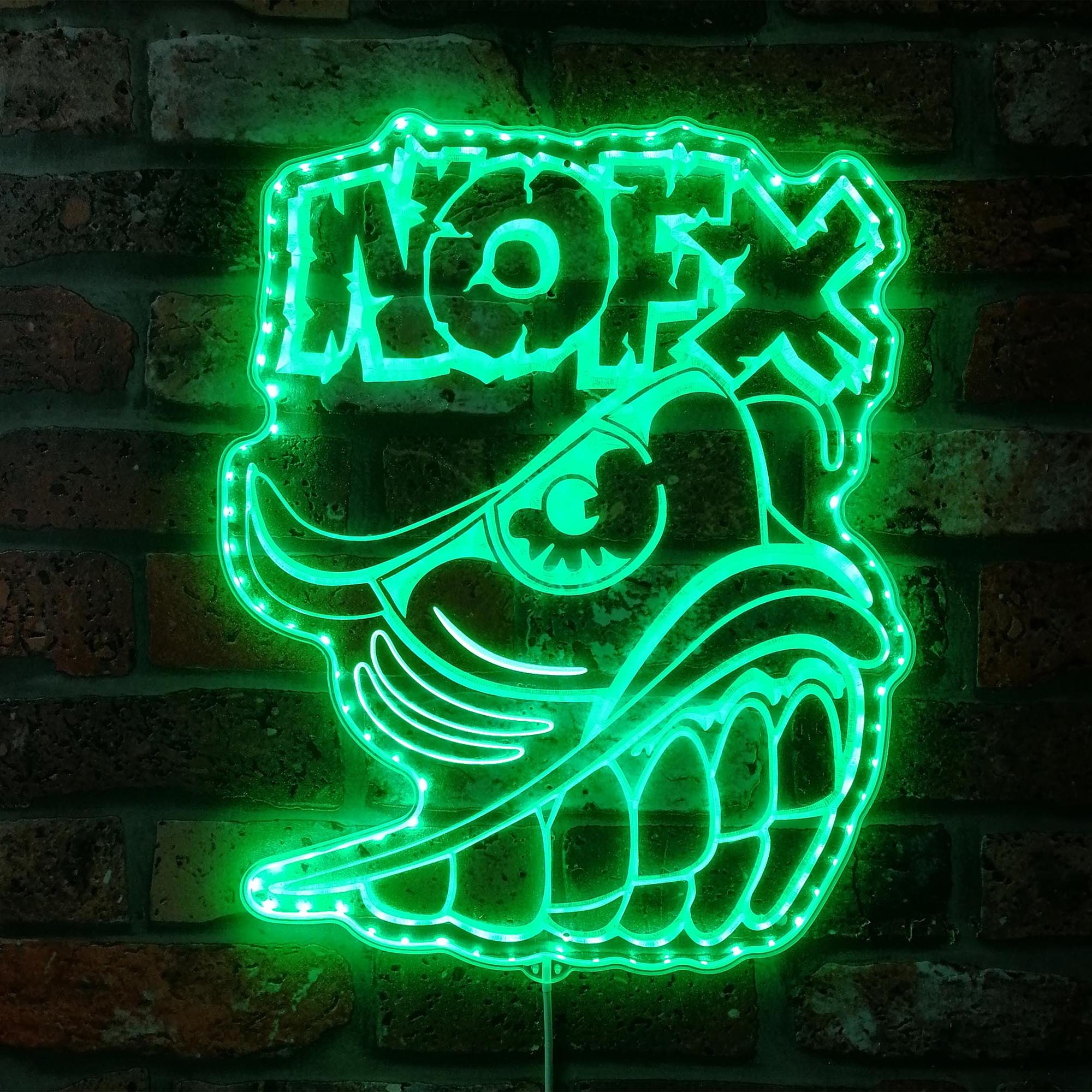 Nofx Dynamic RGB Edge Lit LED Sign