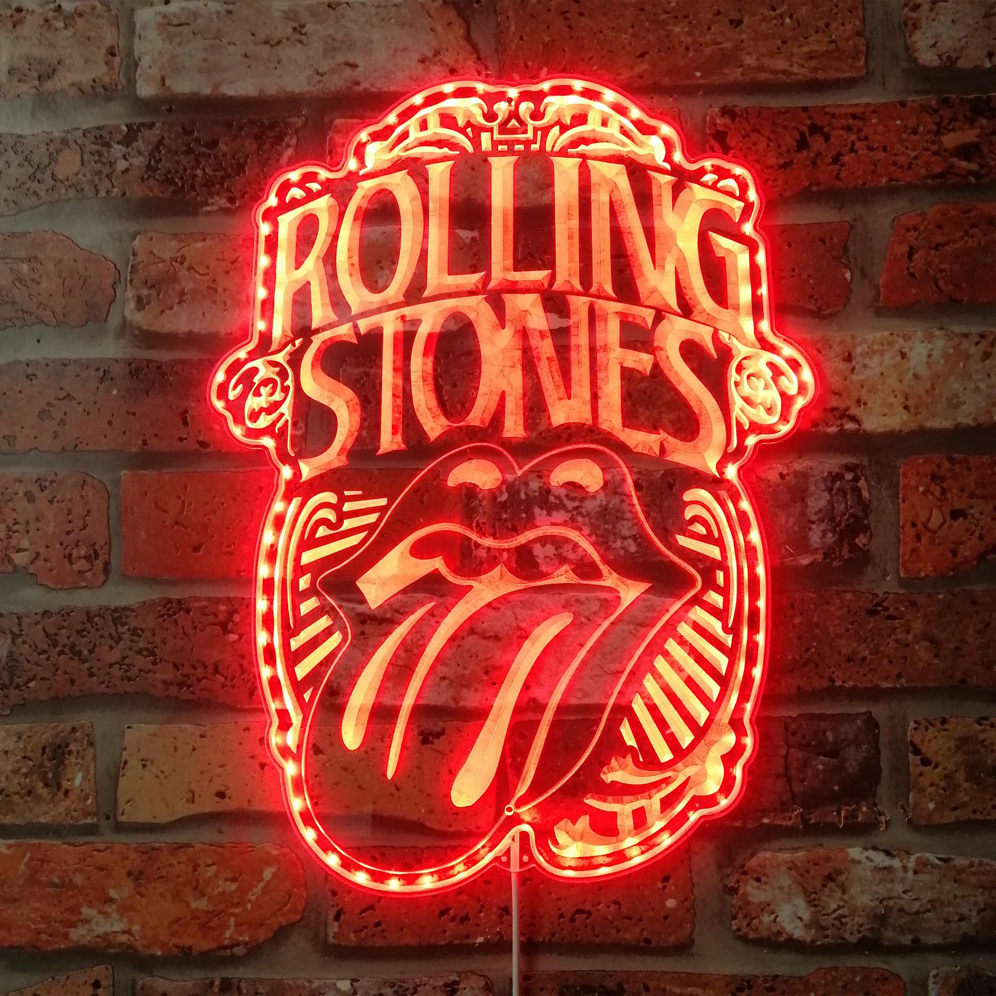 Rolling Stone Dynamic RGB Edge Lit LED Sign