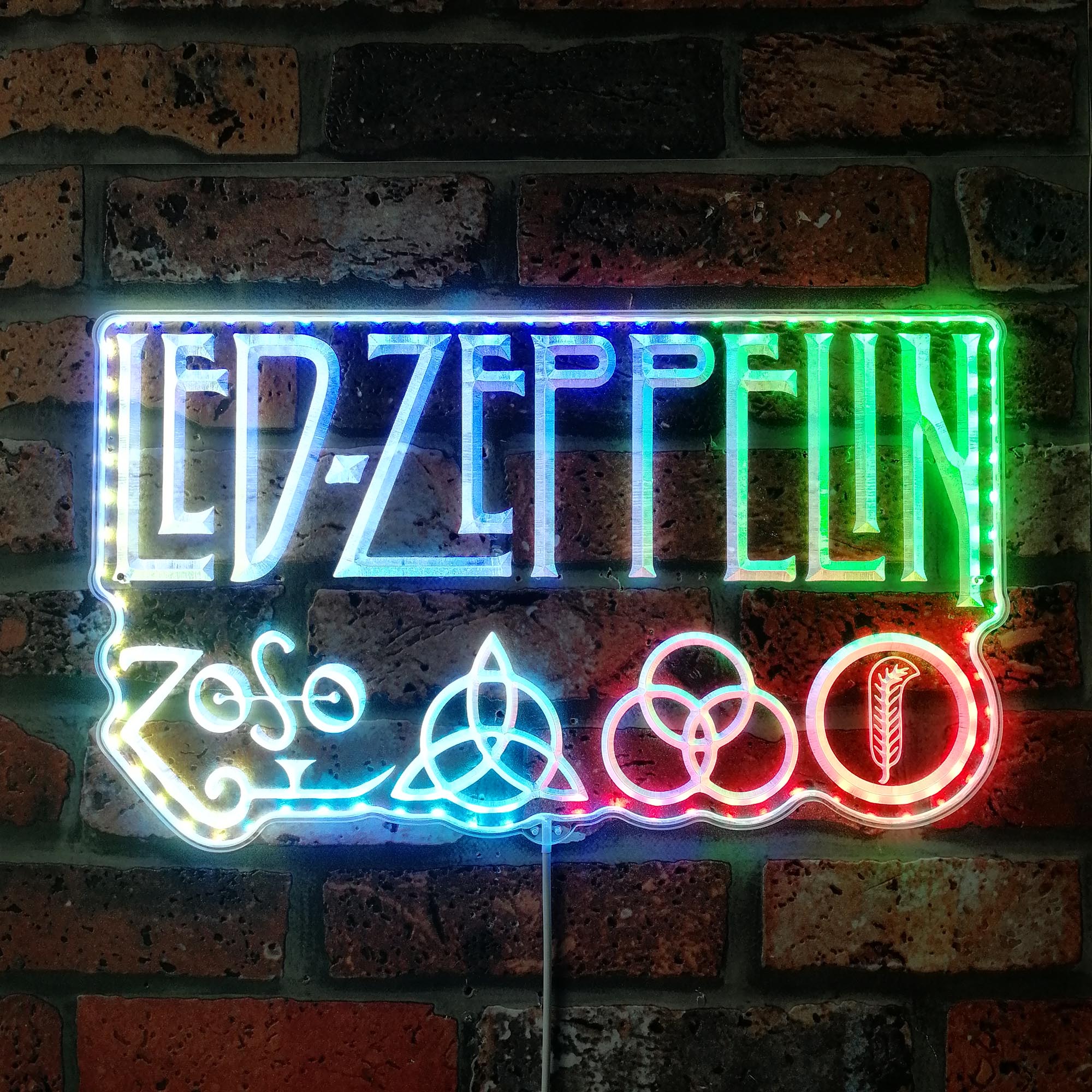 Led Zeppelin Dynamic RGB Edge Lit LED Sign