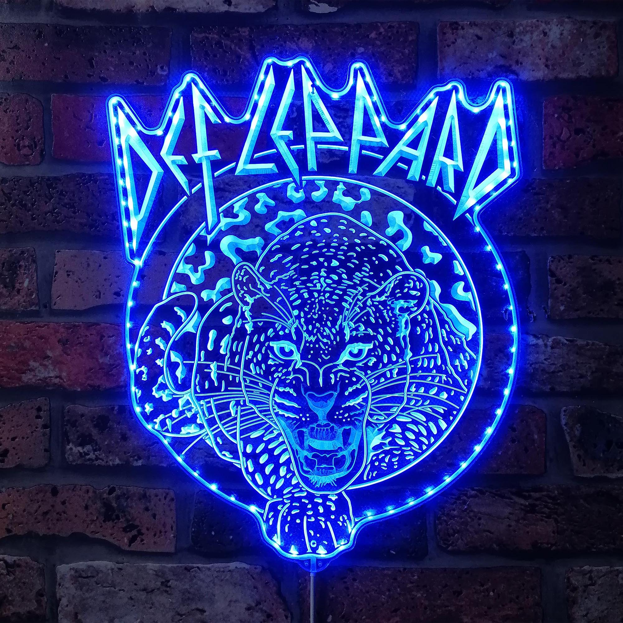 Def Leppard Dynamic RGB Edge Lit LED Sign