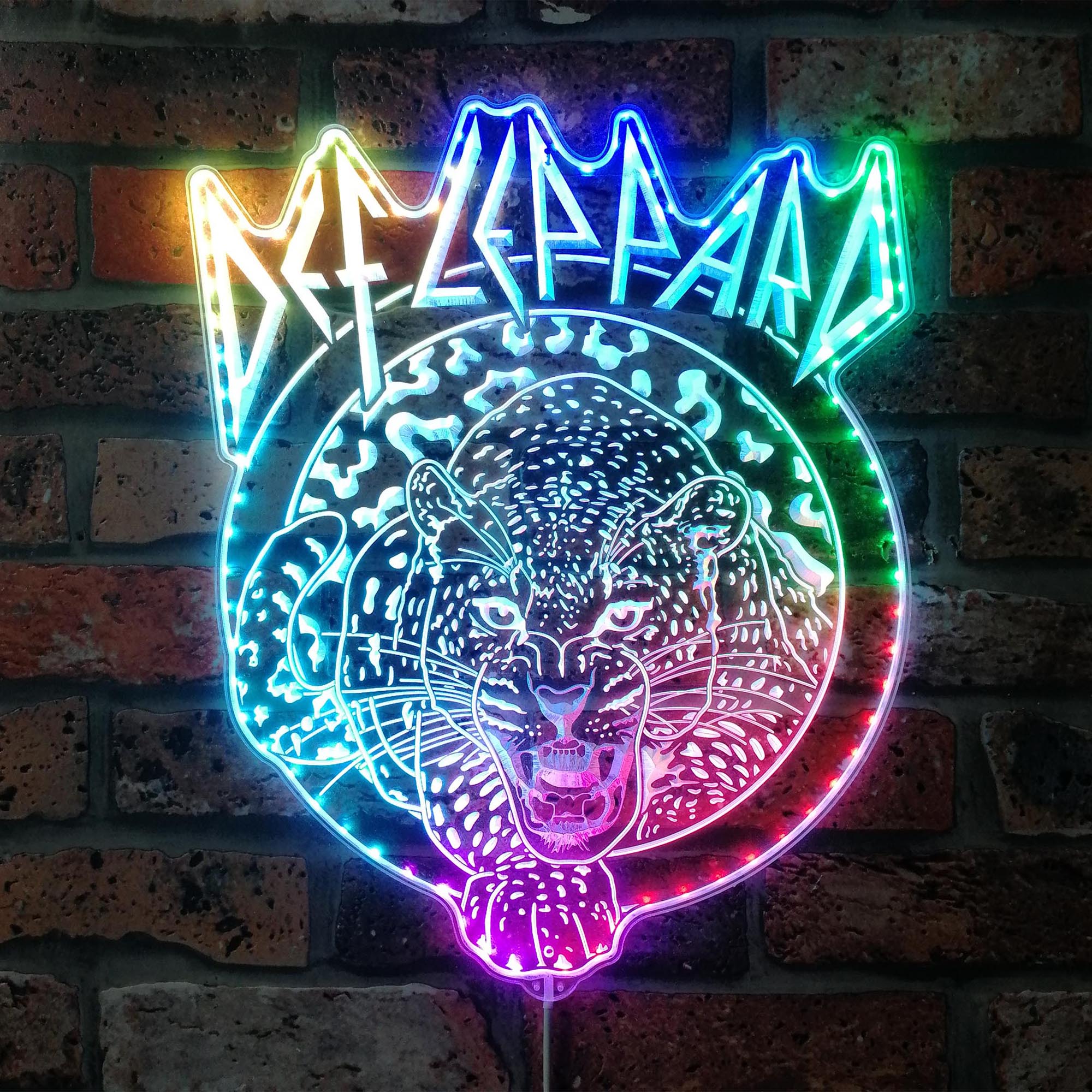 Def Leppard Dynamic RGB Edge Lit LED Sign