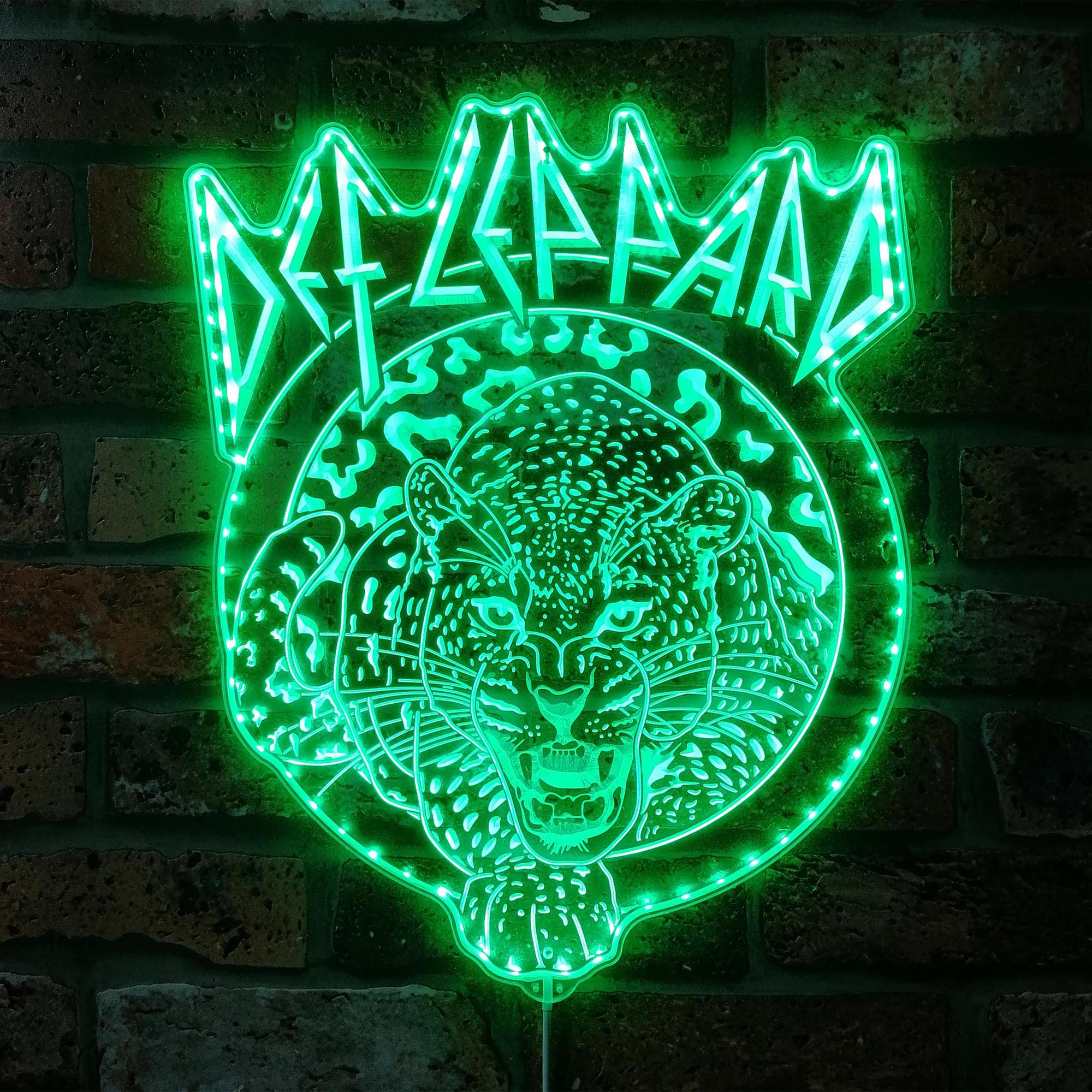 Def Leppard Dynamic RGB Edge Lit LED Sign