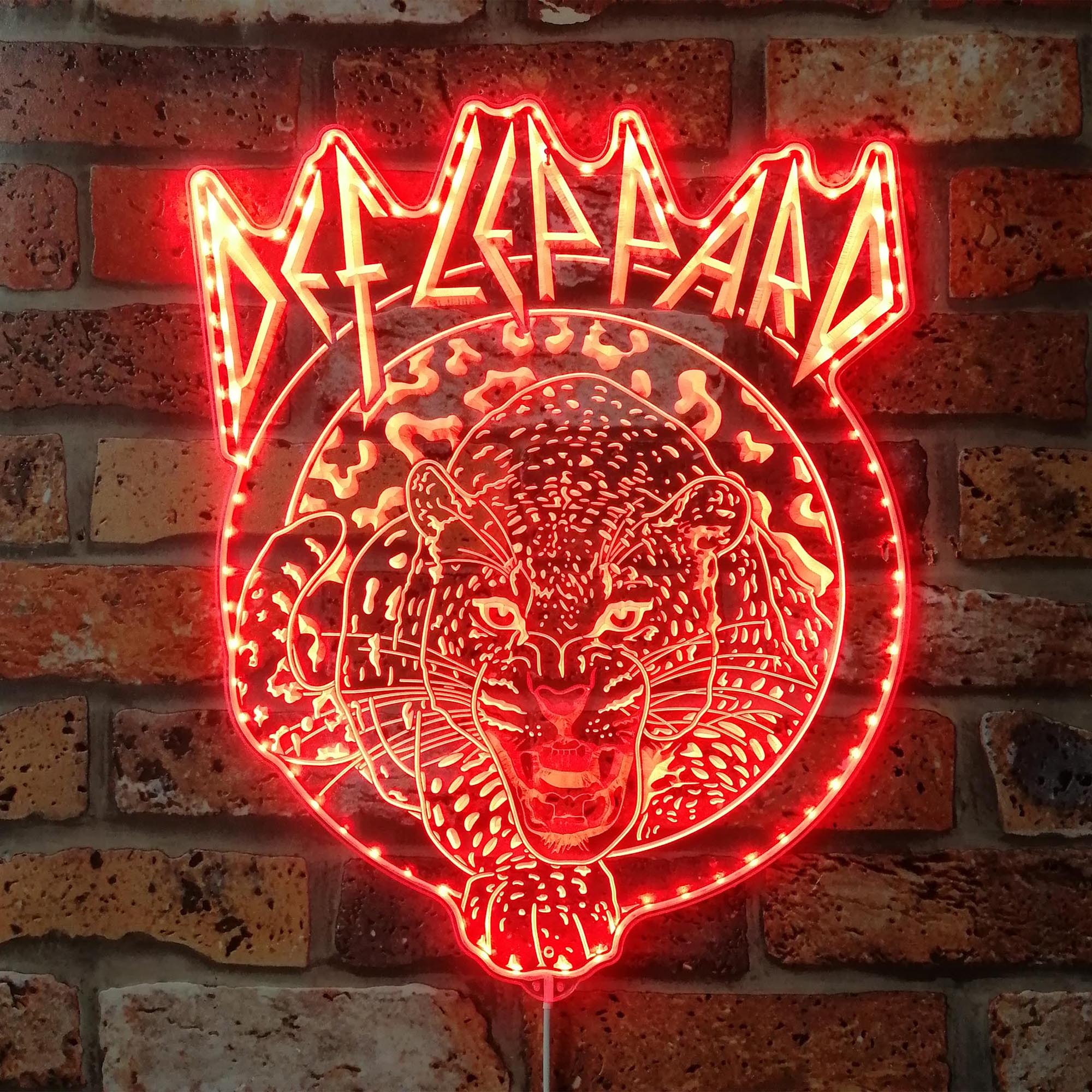 Def Leppard Dynamic RGB Edge Lit LED Sign