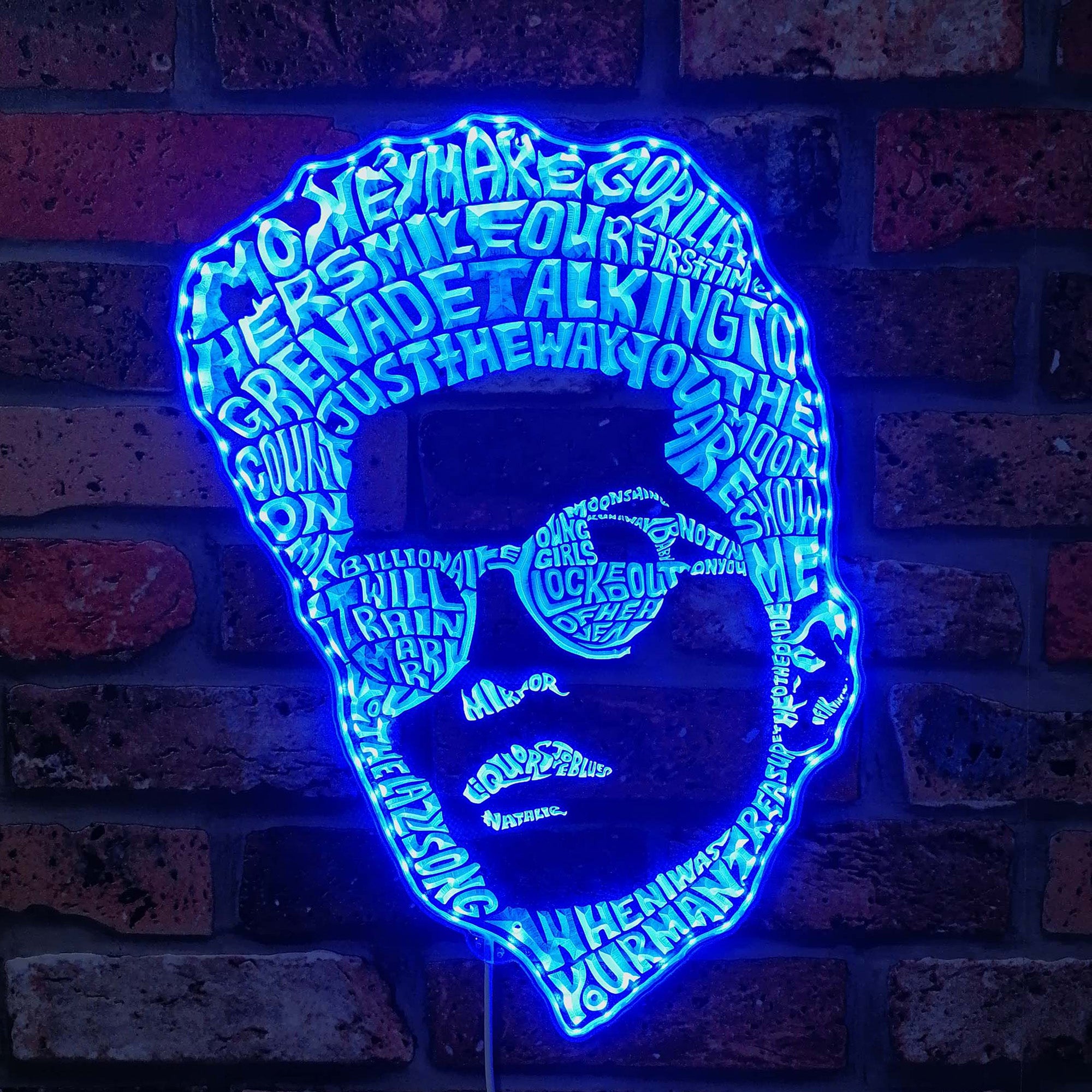 Bruno Mars Dynamic RGB Edge Lit LED Sign