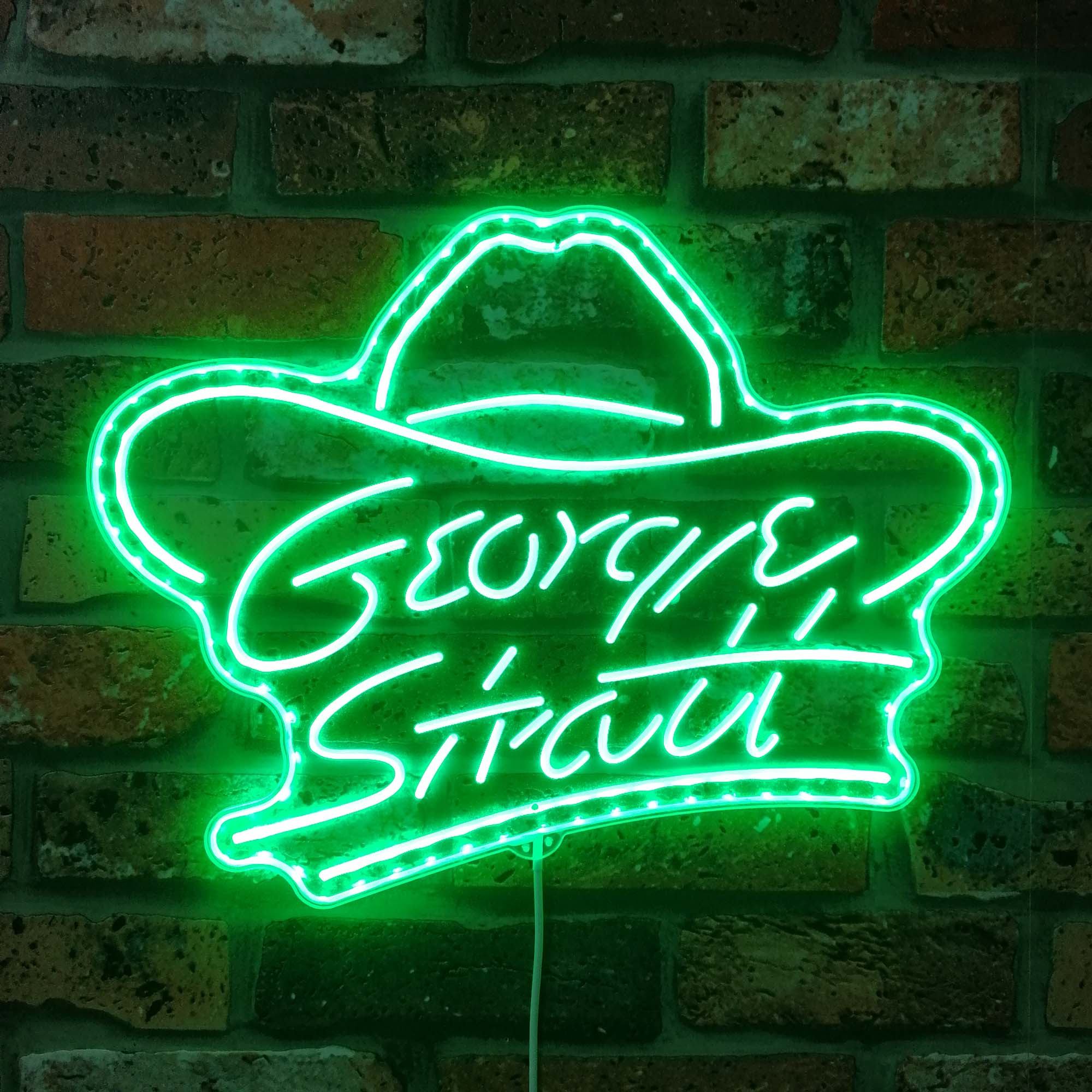 George Strait king of country music Dynamic RGB Edge Lit LED Sign