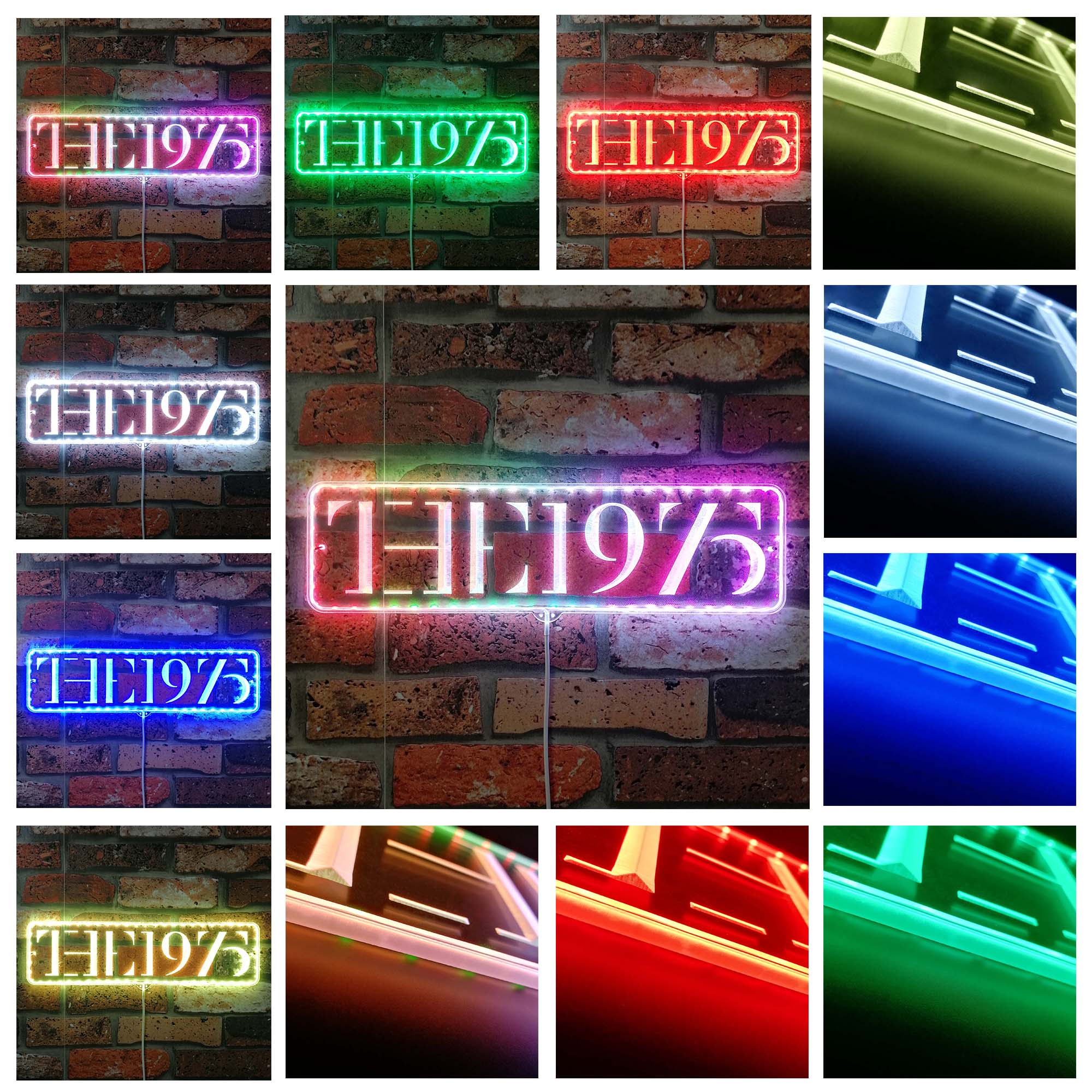 The 1975 Dynamic RGB Edge Lit LED Sign