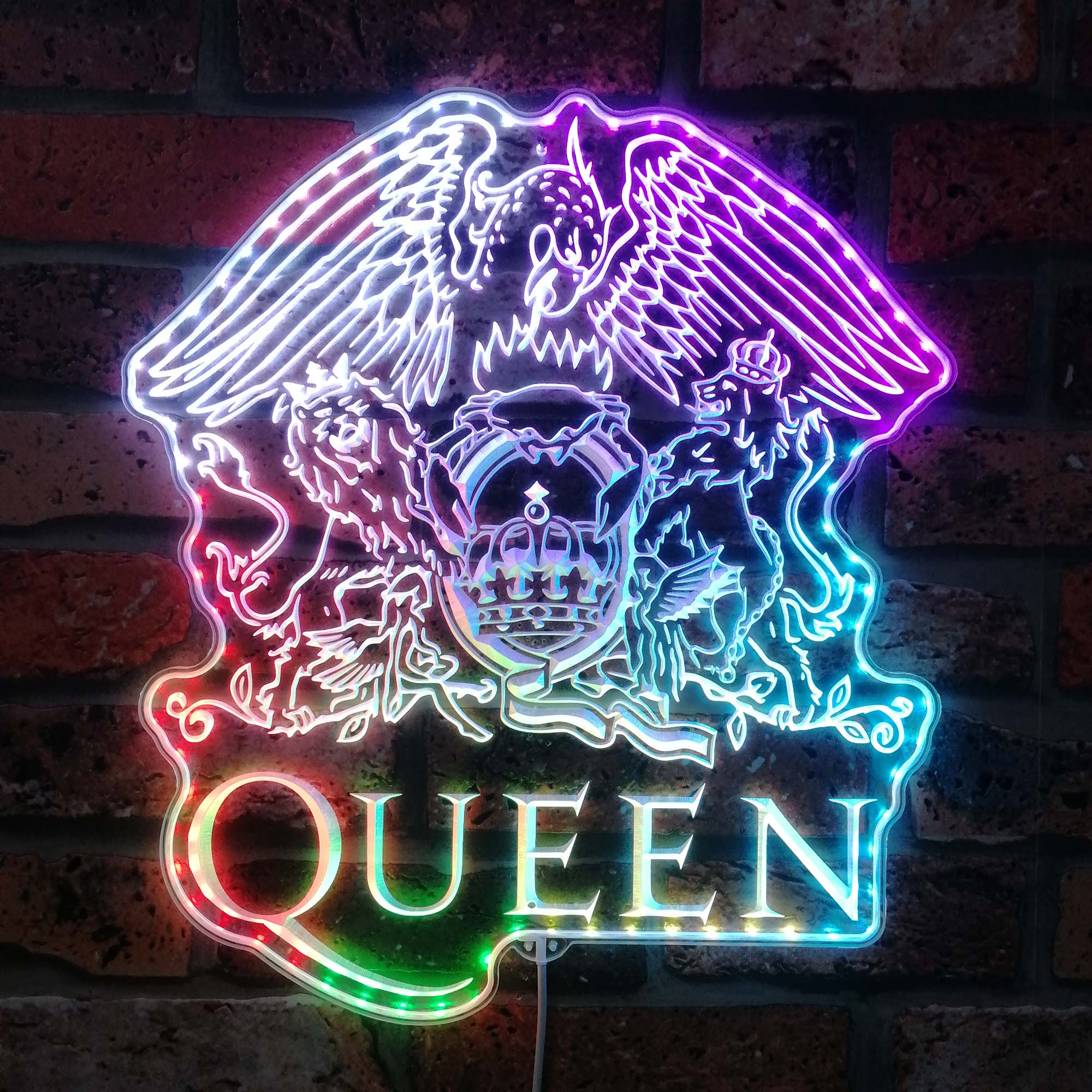 Oueen Music Dynamic RGB Edge Lit LED Sign