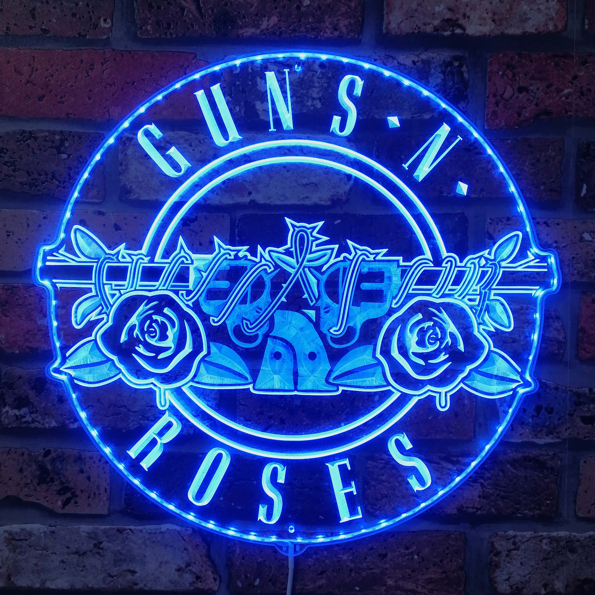 Guns n Roses Dynamic RGB Edge Lit LED Sign