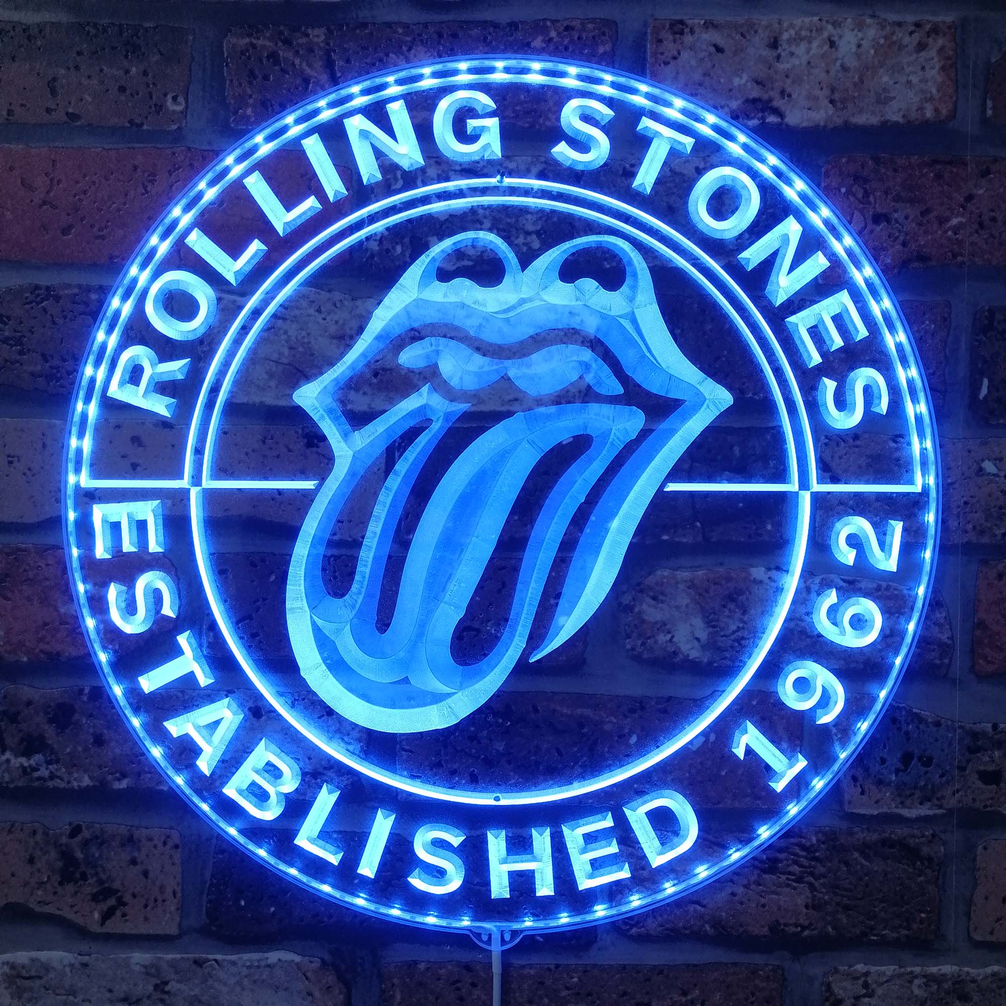 Rolling Stone Dynamic RGB Edge Lit LED Sign