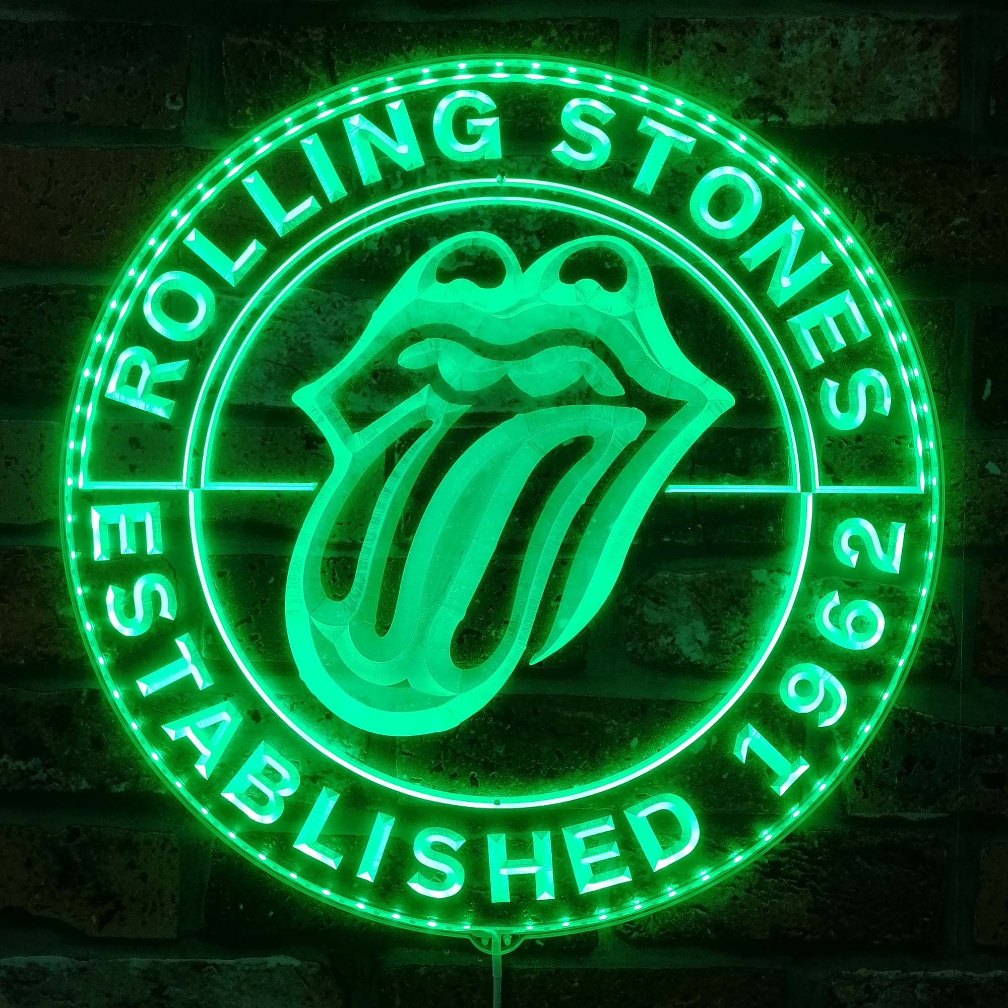 Rolling Stone Dynamic RGB Edge Lit LED Sign