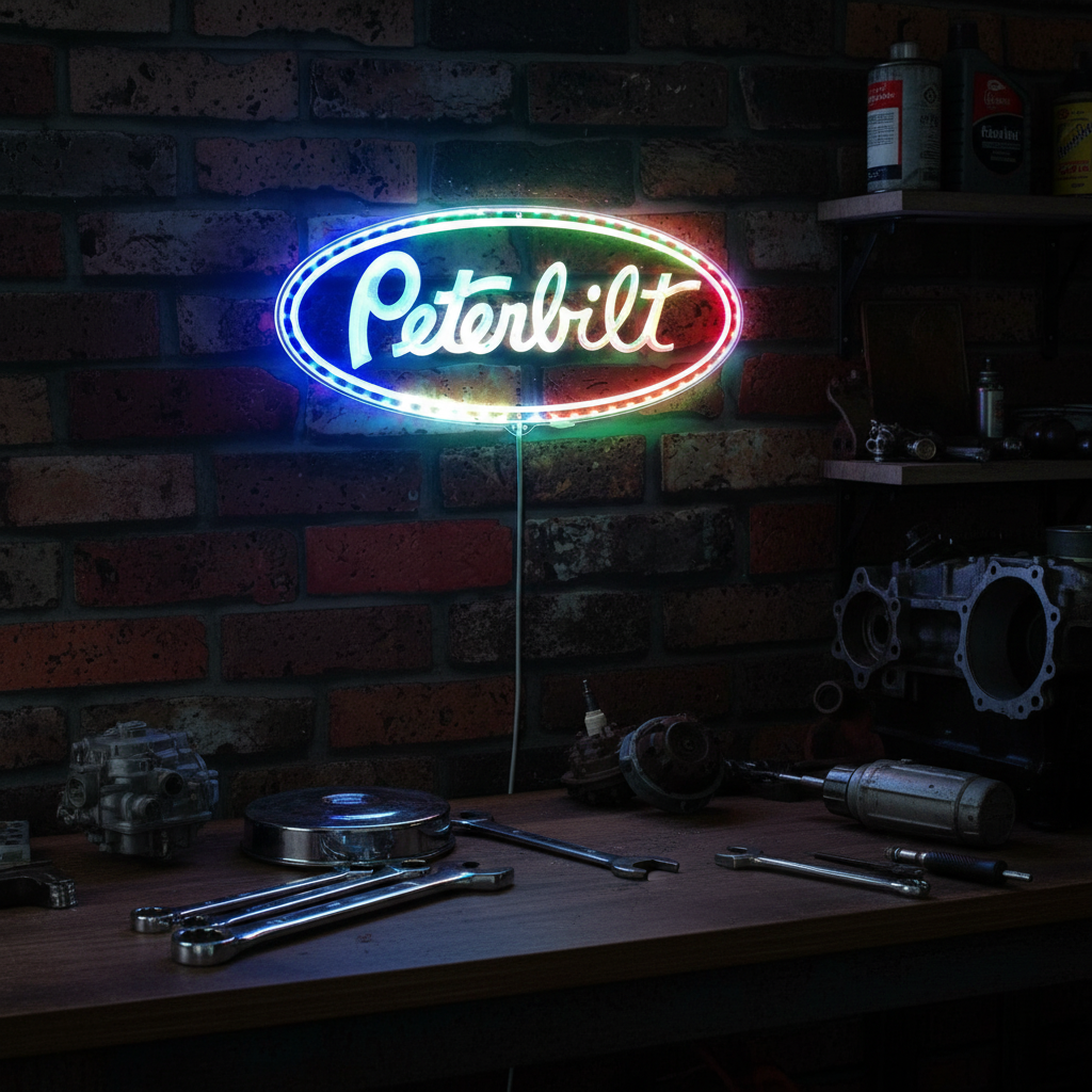 Pontiac 1930 Old Logo Neon RGB Edge Lit LED Sign