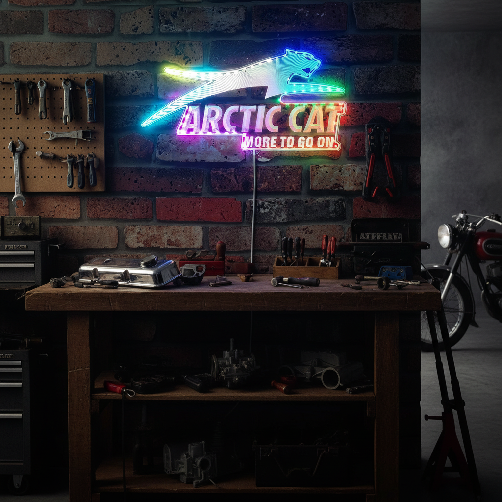 Pontiac 1930 Old Logo Neon RGB Edge Lit LED Sign