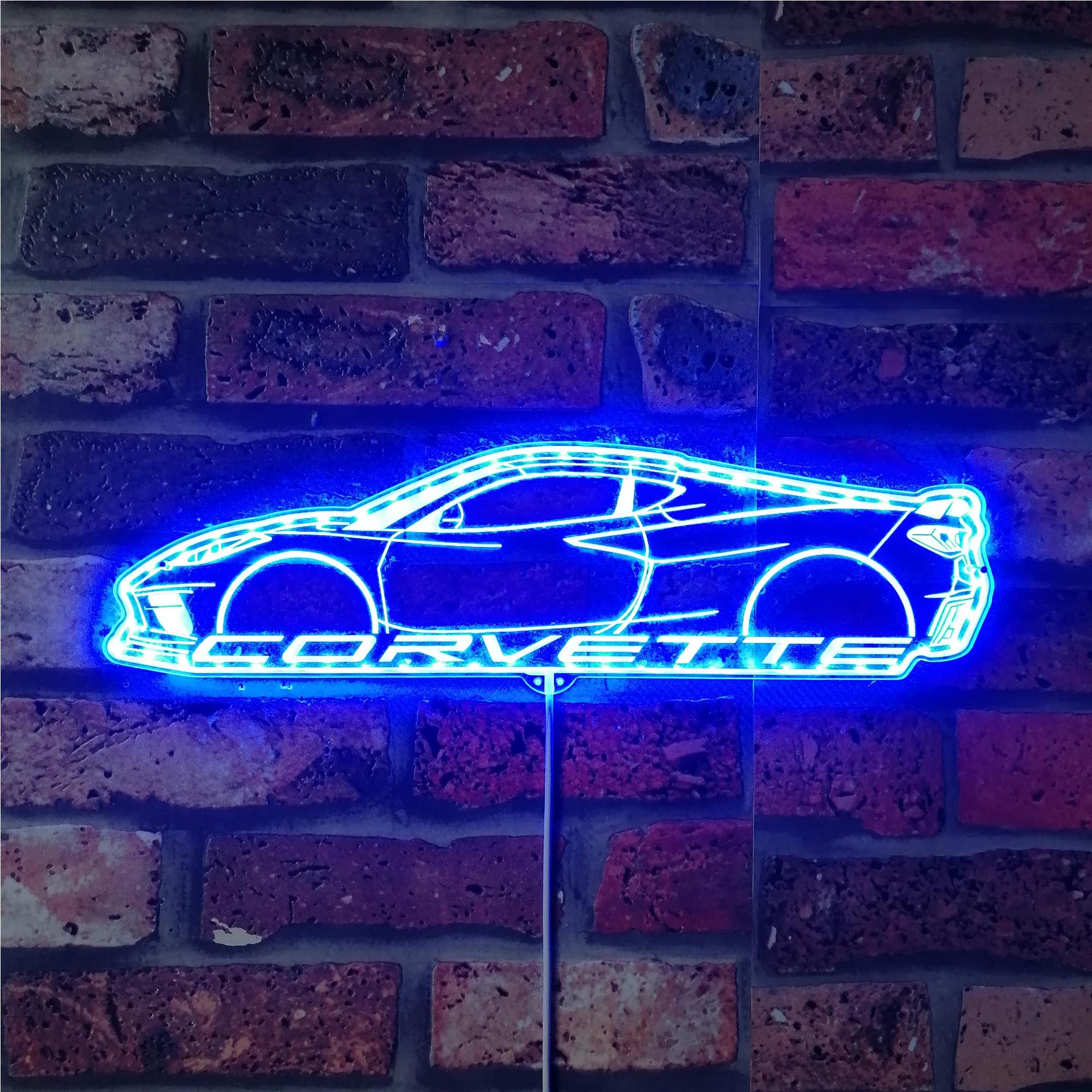 Corvette C8 Dynamic RGB Edge Lit LED Sign