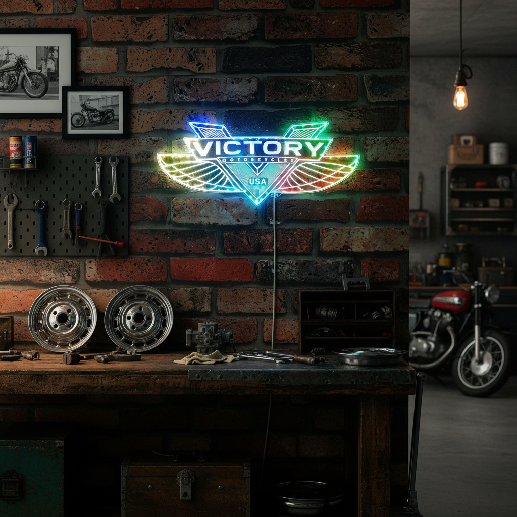 Pontiac Vintage 50s Neon RGB Edge Lit LED Sign