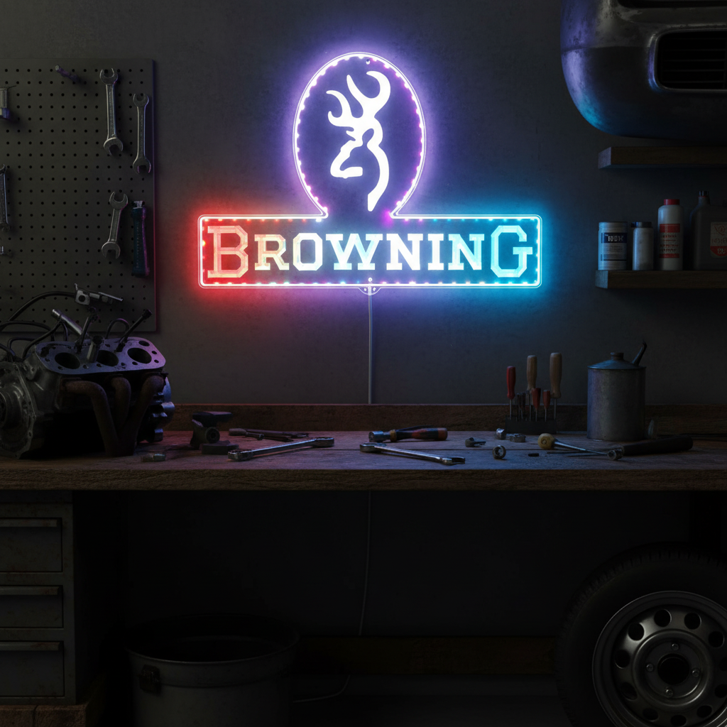 Pontiac Vintage 50s Neon RGB Edge Lit LED Sign