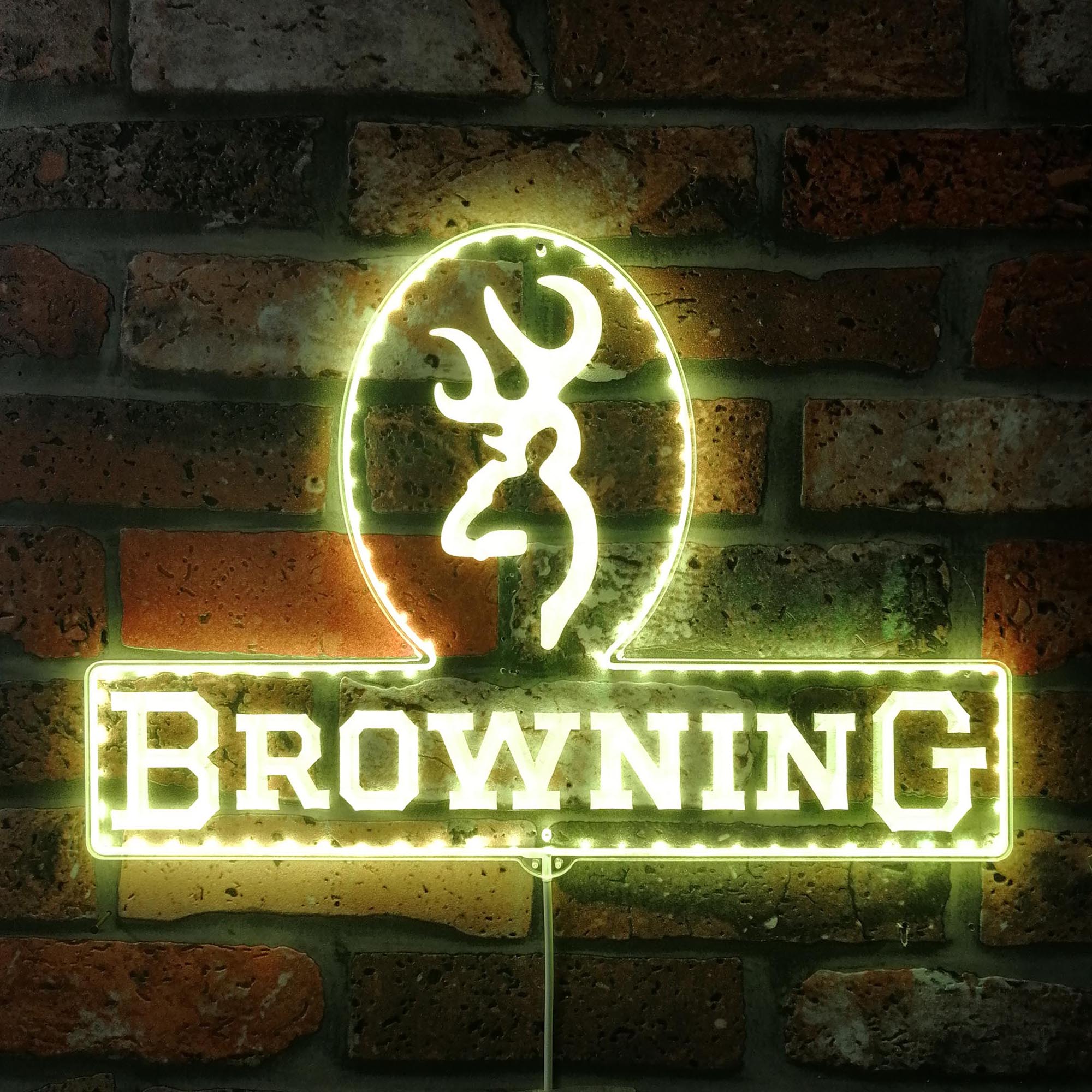 Browning Sign Router Browning Dynamic RGB Edge Lit LED Sign | LED LAB CAVE