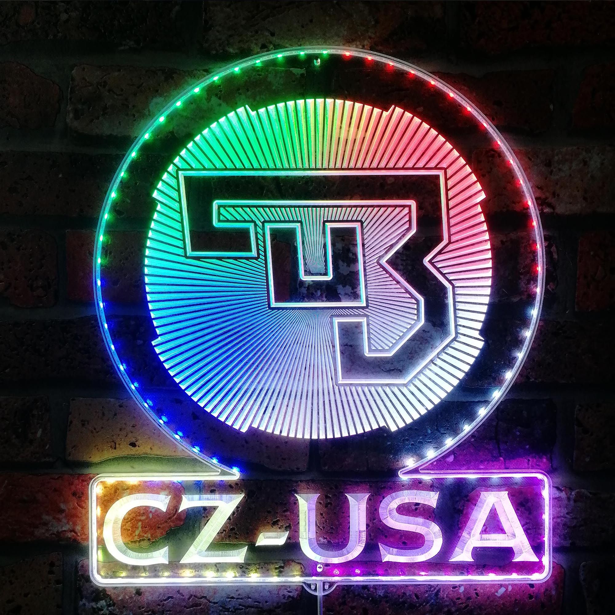 cz usa  Dynamic RGB Edge Lit LED Sign