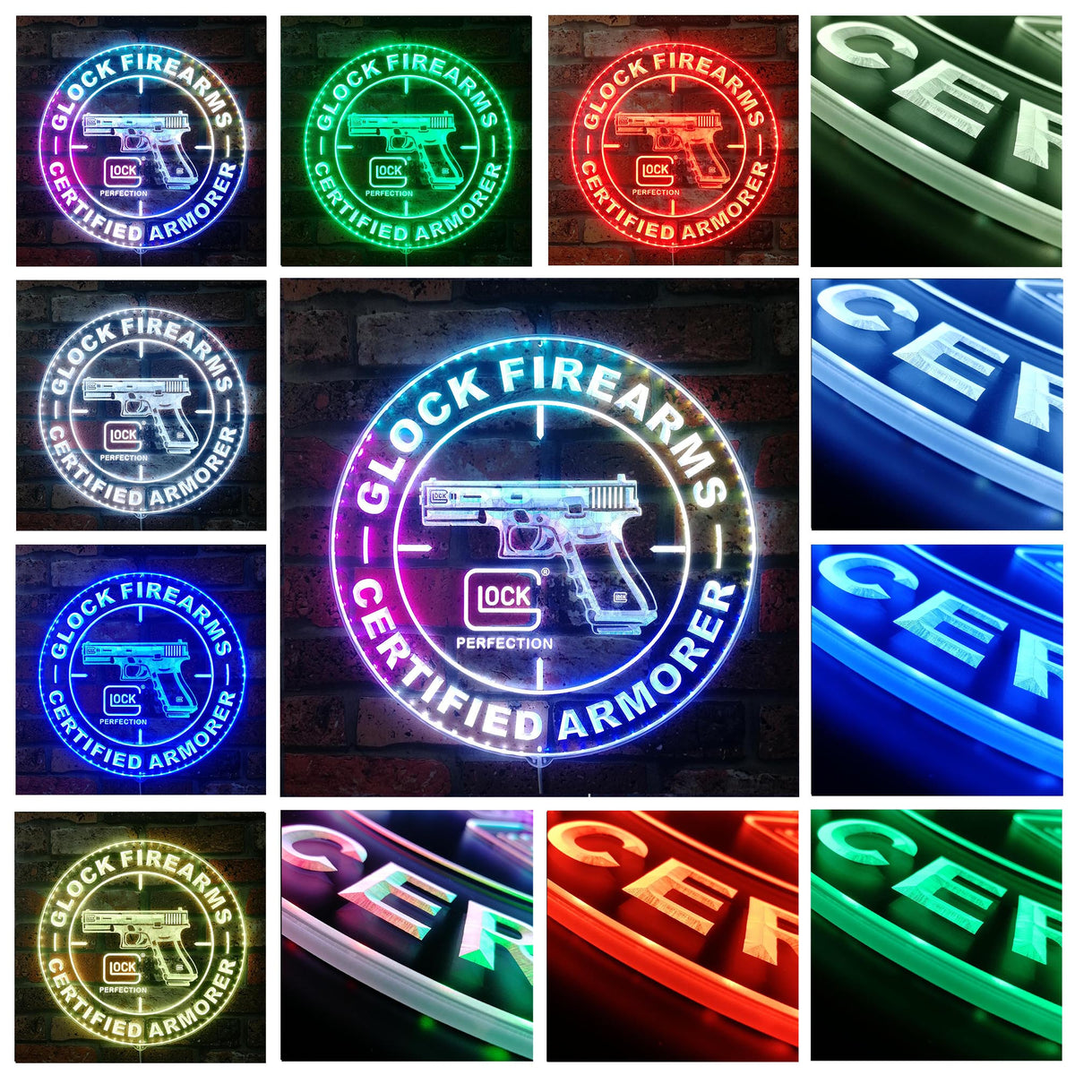 cz usa Dynamic RGB Edge Lit LED Sign | LED LAB CAVE