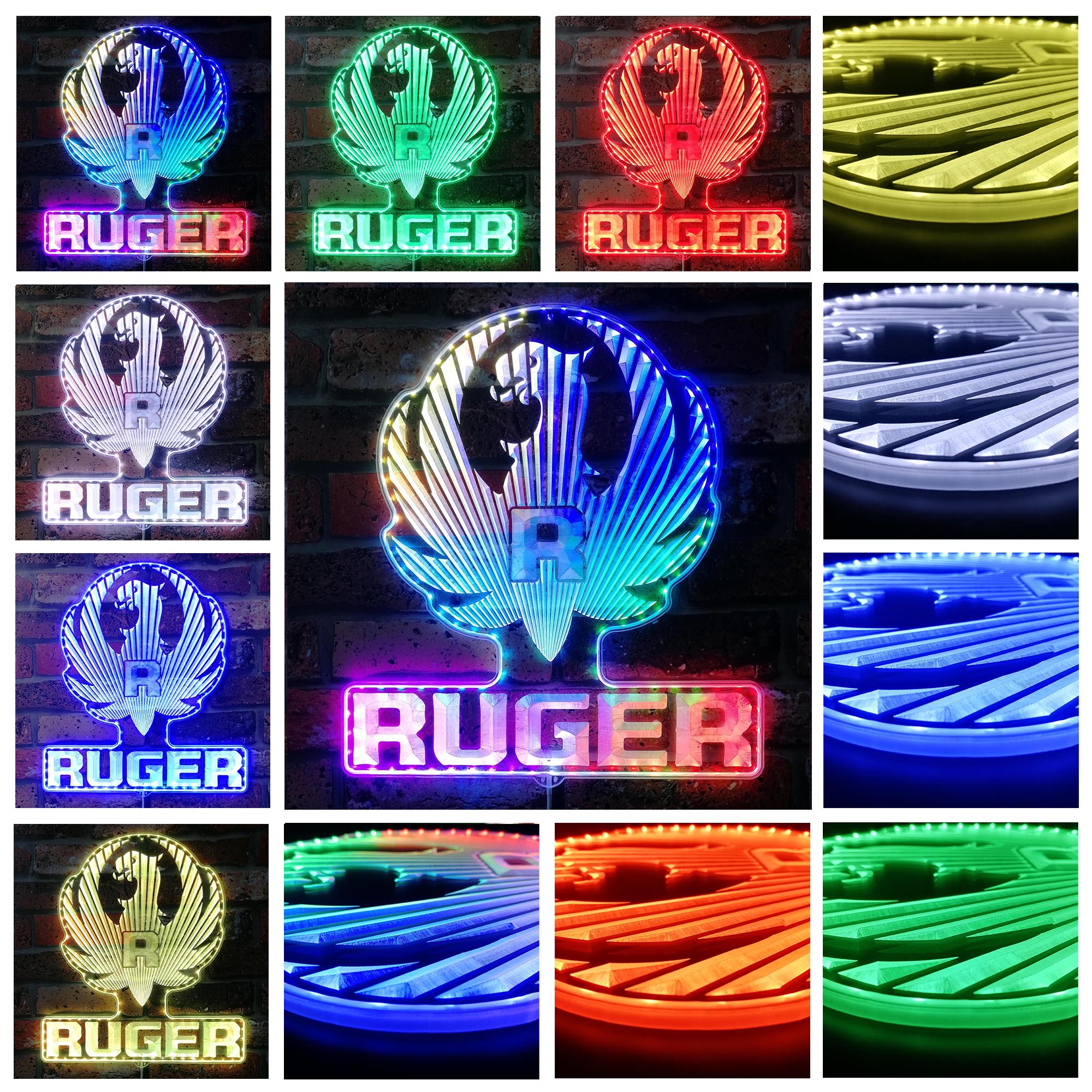 Ruger Dynamic RGB Edge Lit LED Sign