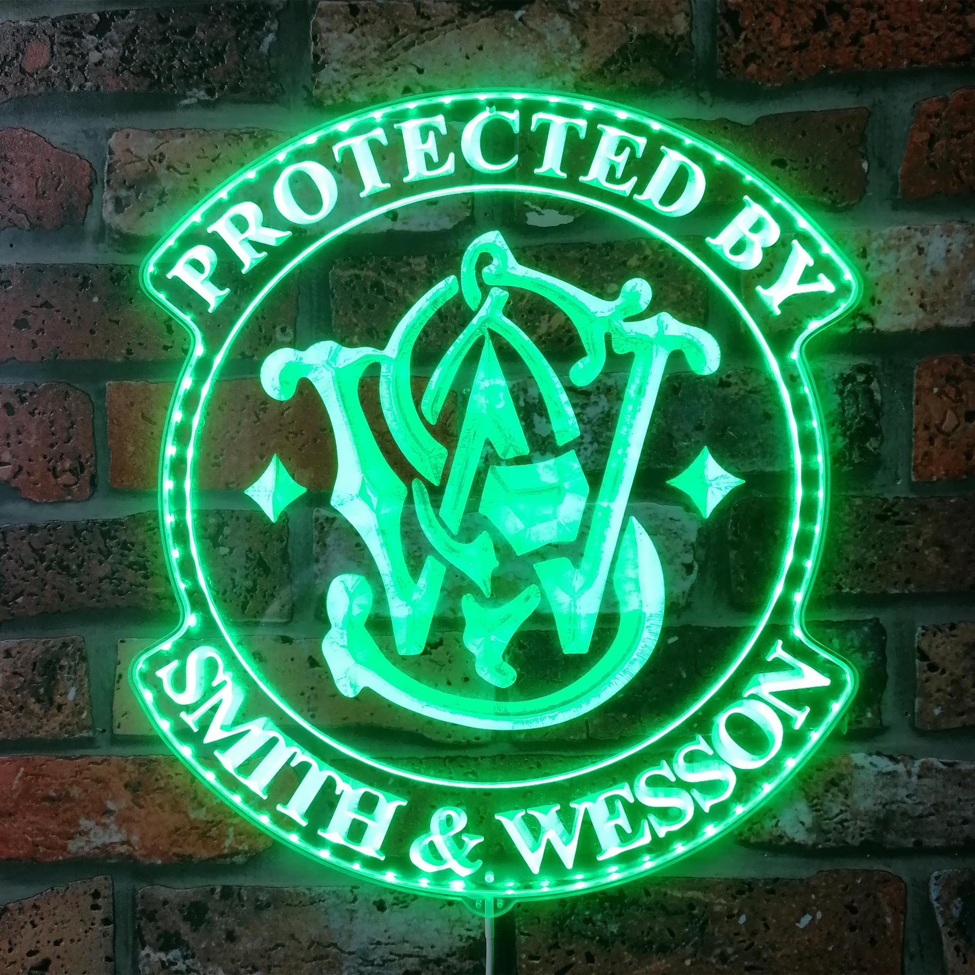 Smith & Wesson Dynamic RGB Edge Lit LED Sign