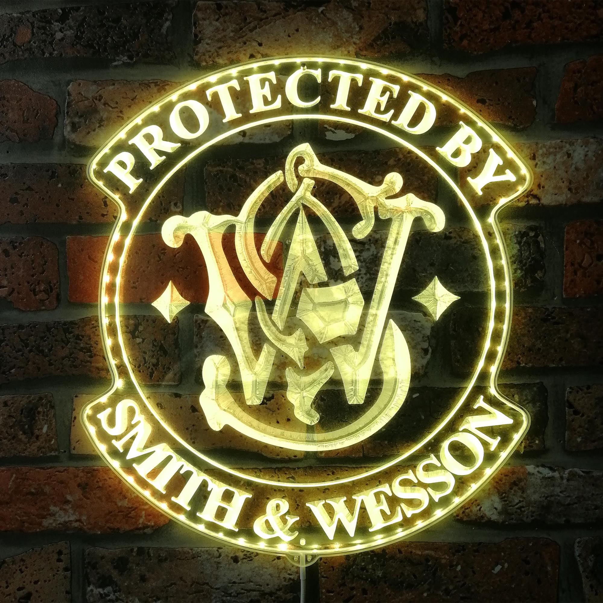 Smith & Wesson Dynamic RGB Edge Lit LED Sign