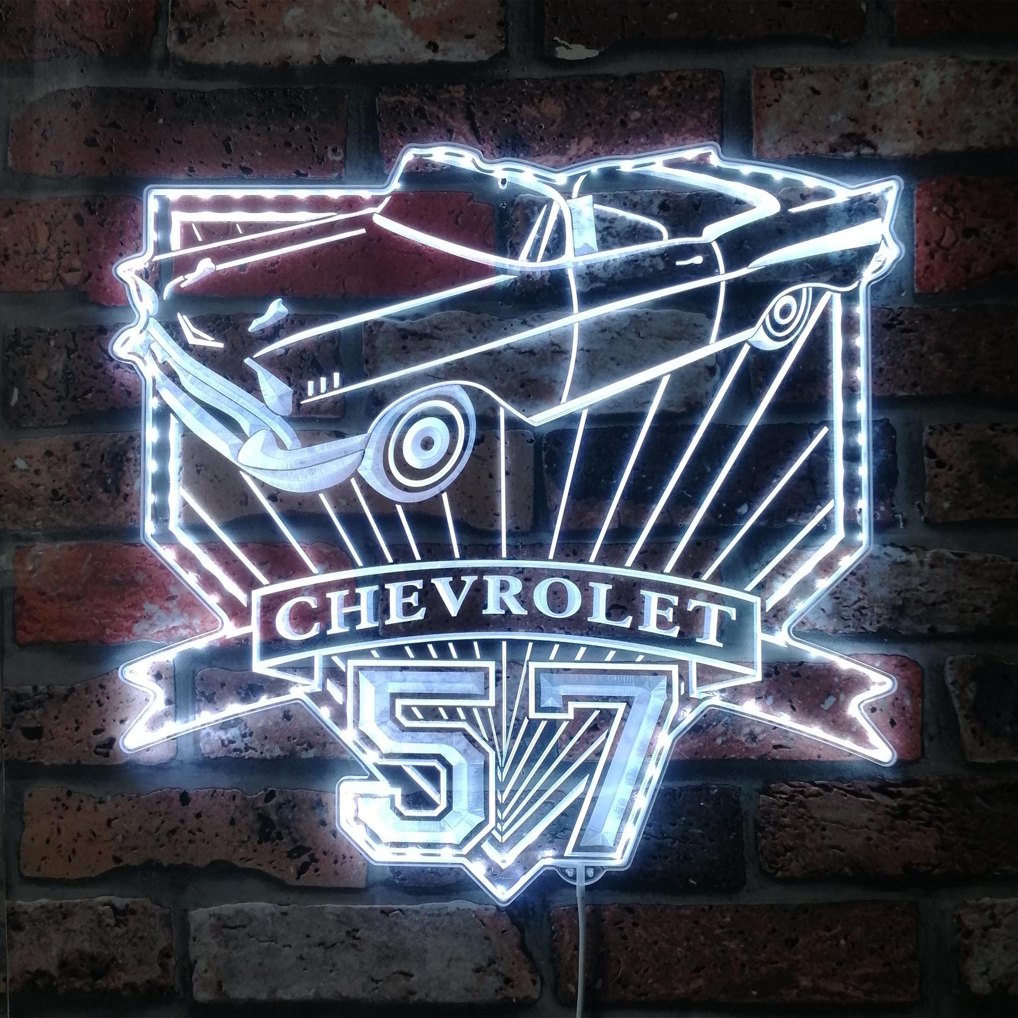 Chevrolet bel air convertible 1957 Dynamic RGB Edge Lit LED Sign