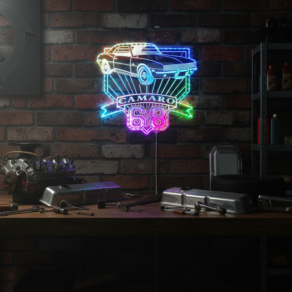 Pontiac Firebird Neon RGB Edge Lit LED Sign