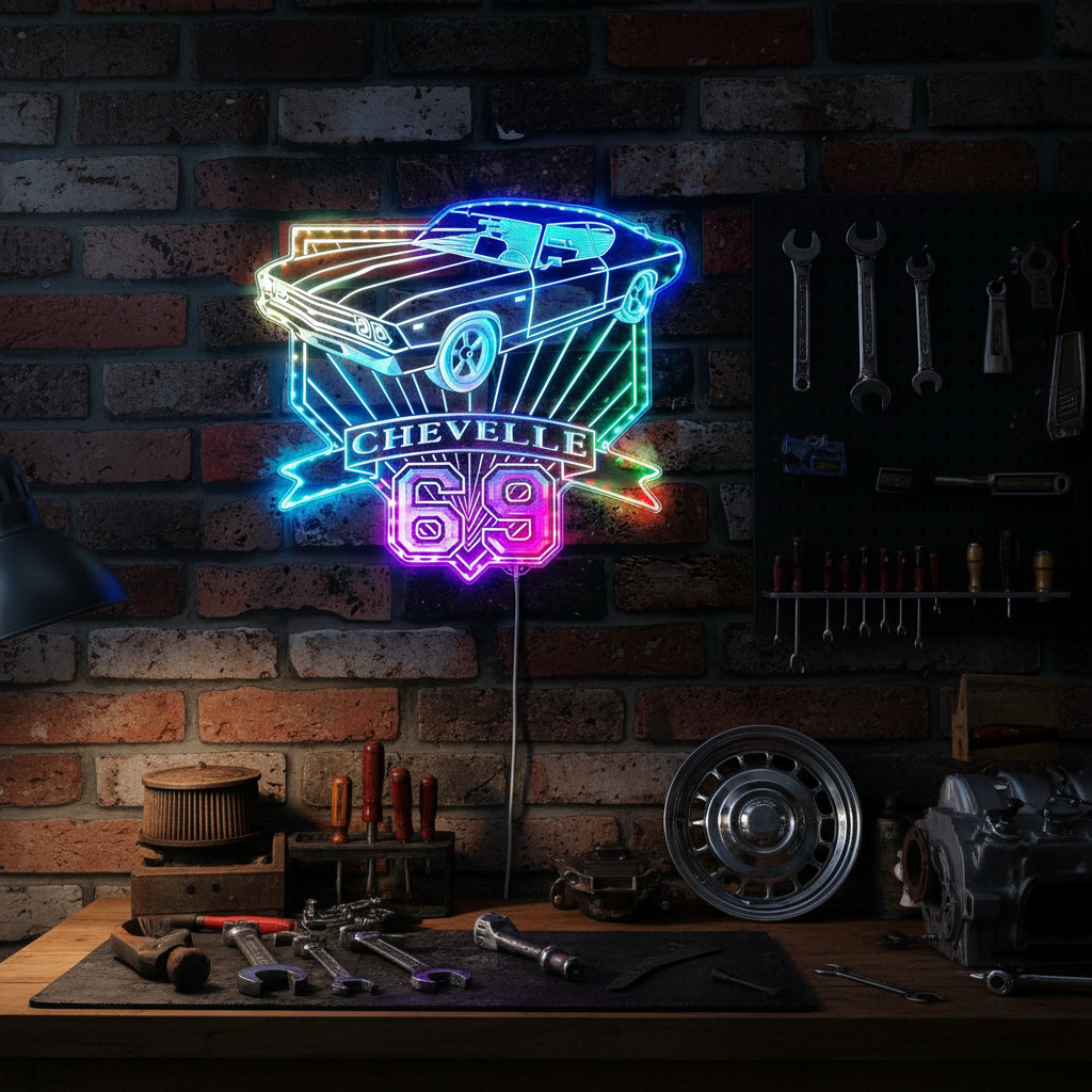 Pontiac Firebird Neon RGB Edge Lit LED Sign