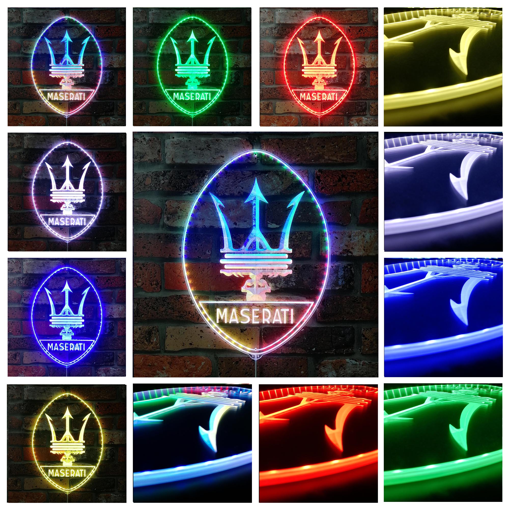 Maserati Dynamic RGB Edge Lit LED Sign