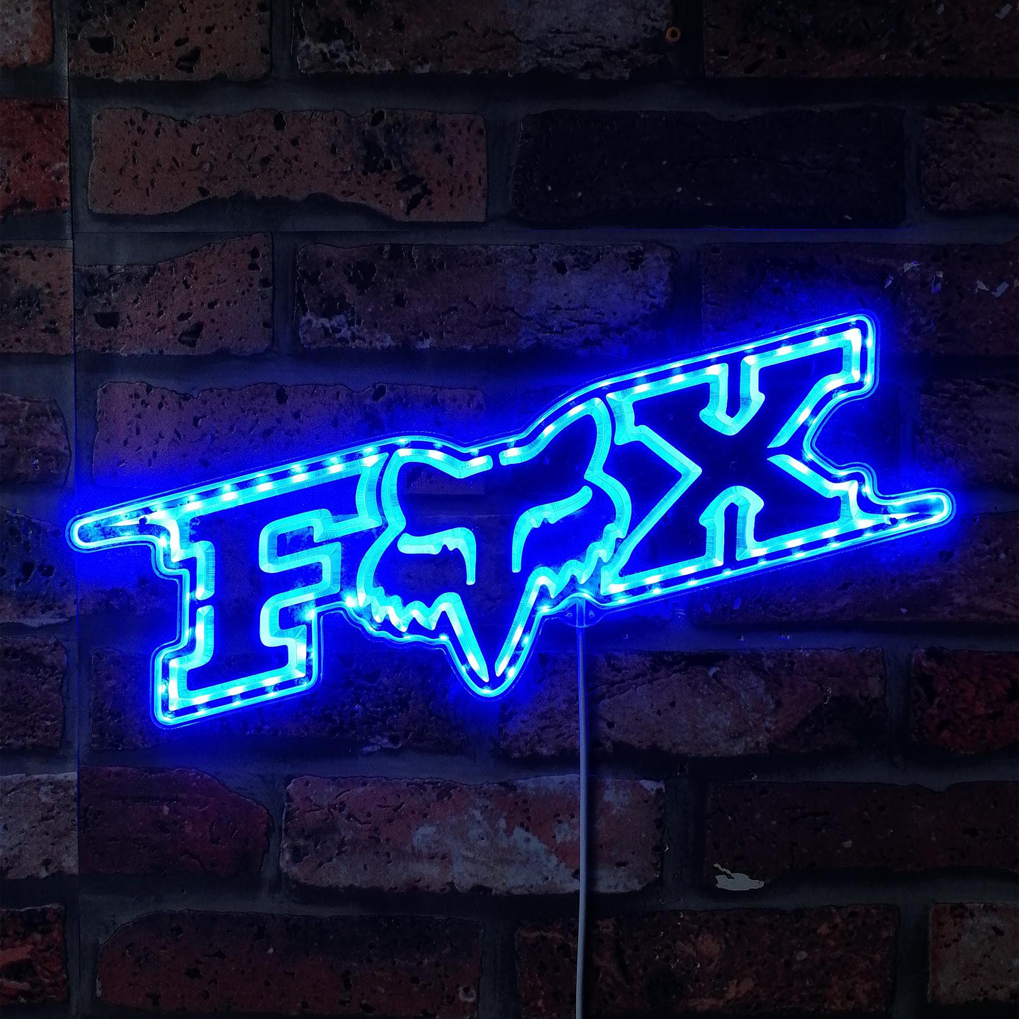 Led Racing Logo Fox Racing Dynamic RGB Edge Lit LED Sign | PROLEDSIGN