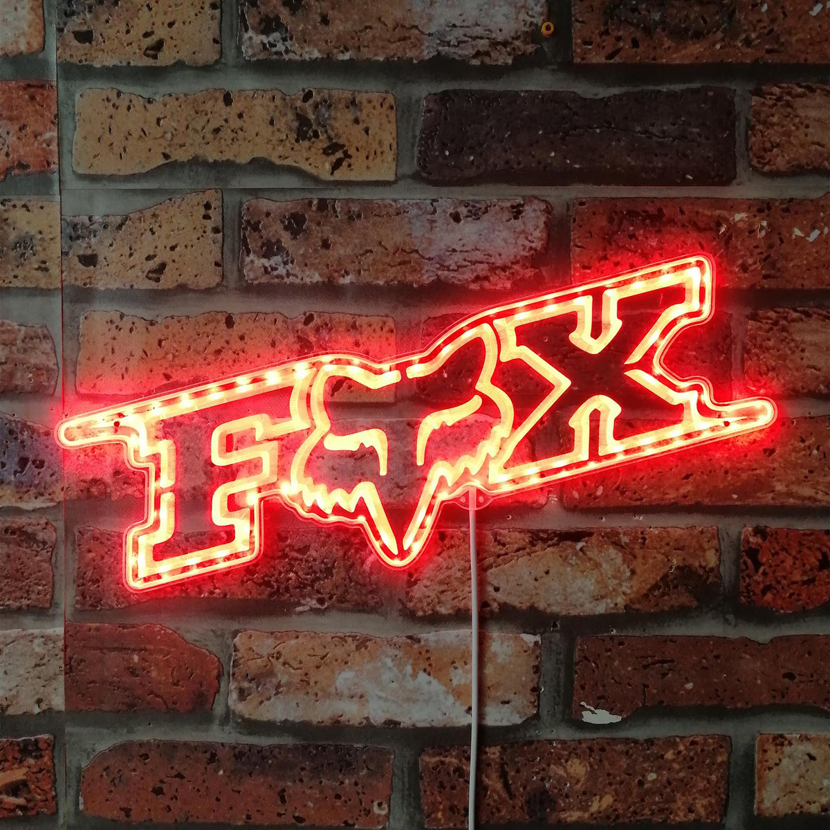 Led Racing Logo Fox Racing Dynamic RGB Edge Lit LED Sign | PROLEDSIGN