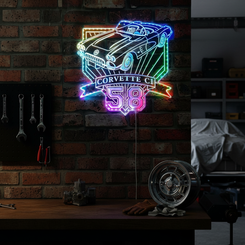 Mopar Neon RGB Edge Lit LED Sign