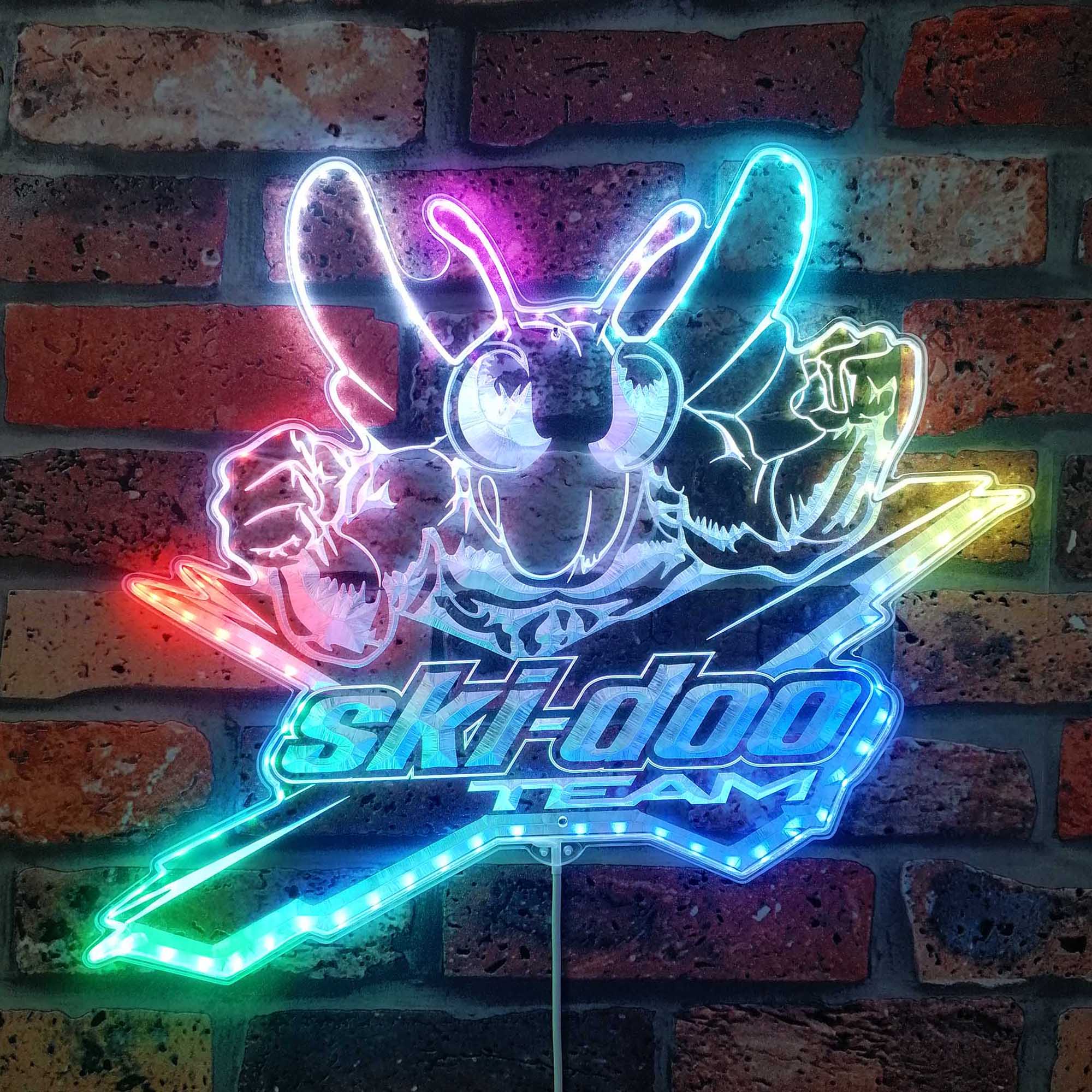 Ski-doo Angry Bee Dynamic RGB Edge Lit LED Sign