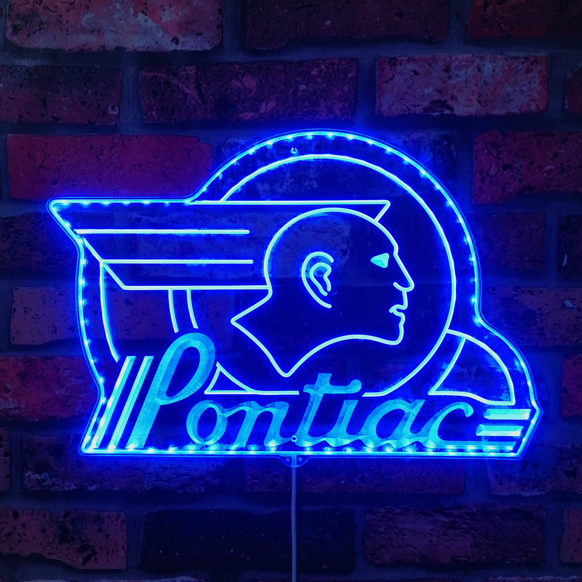 Pontiac Vintage 50s Dynamic RGB Edge Lit LED Sign