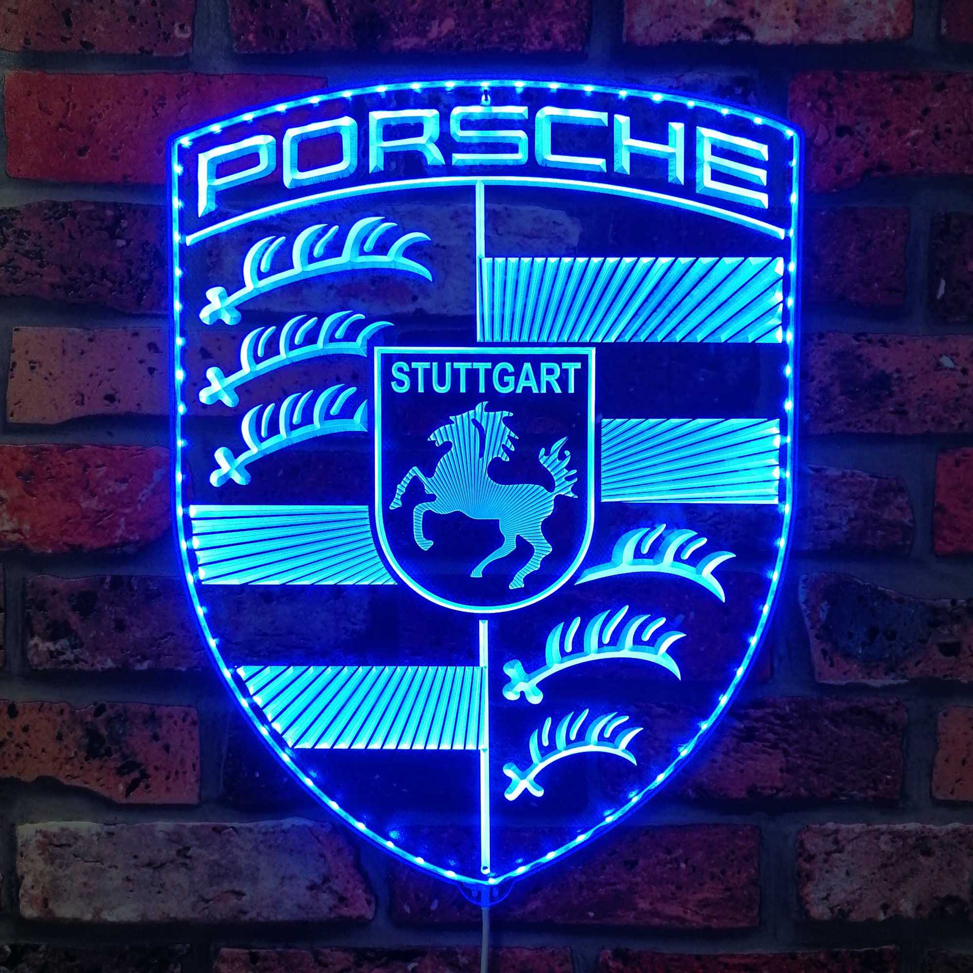 Porsche Neon RGB Edge Lit LED Sign