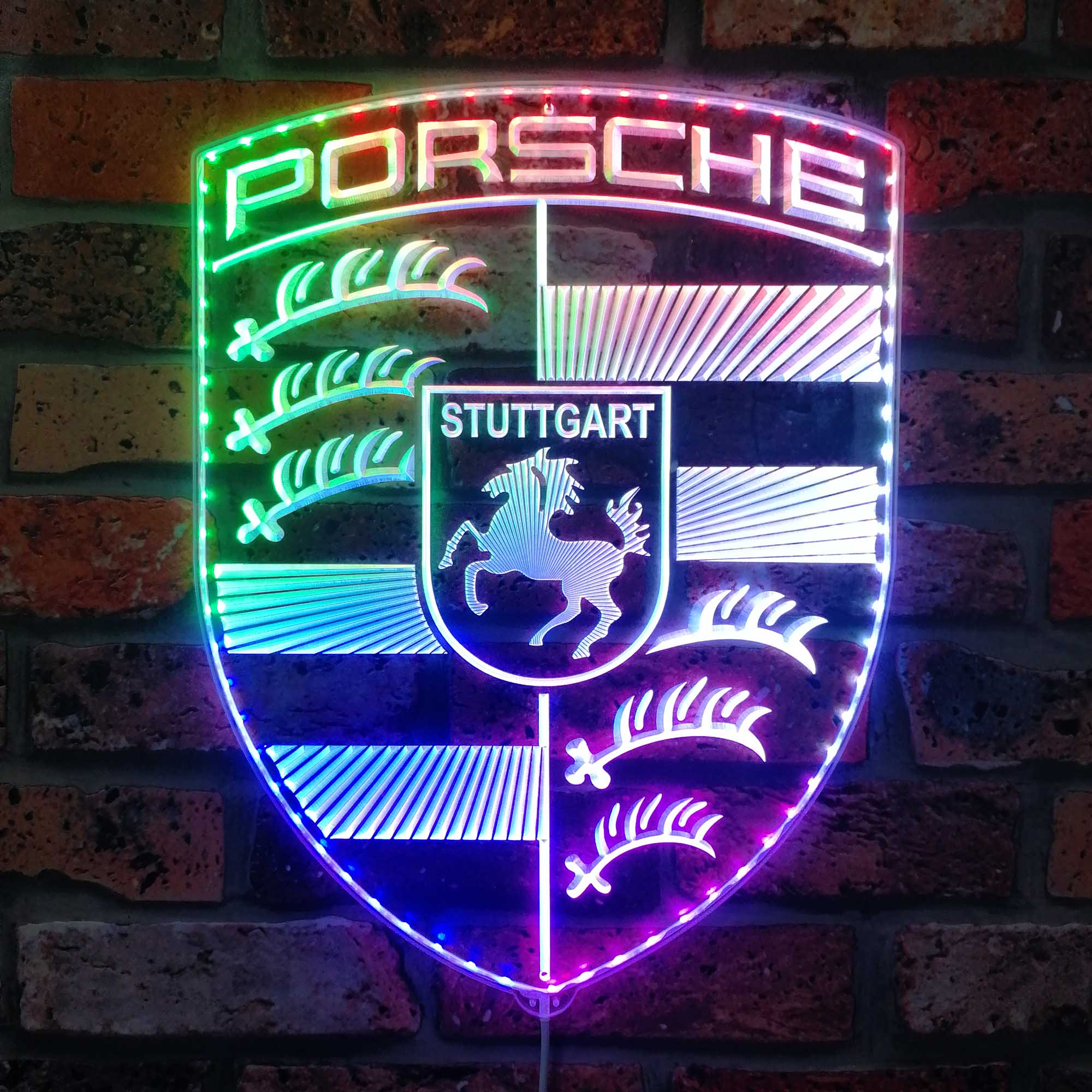 Porsche Dynamic RGB Edge Lit LED Sign