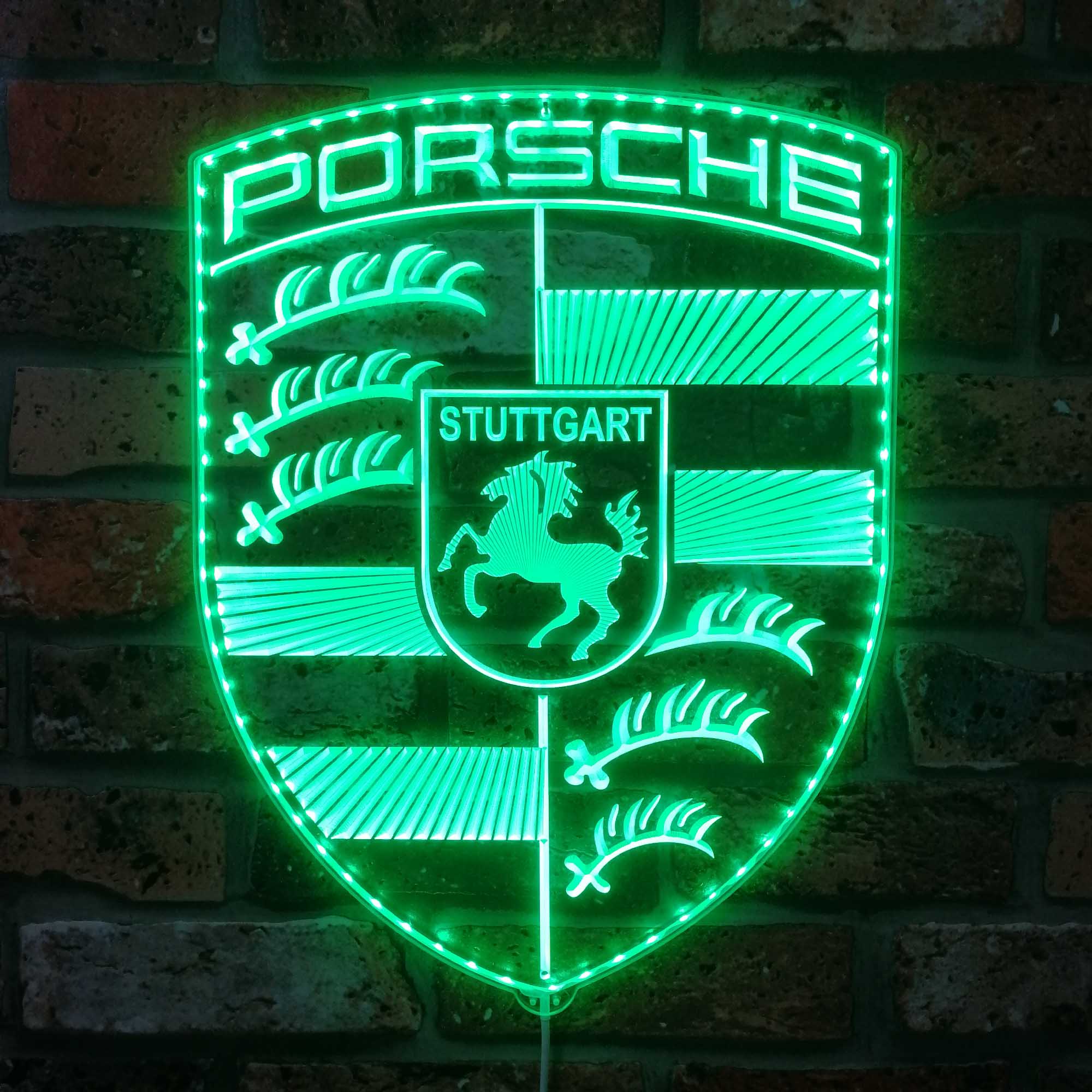 Porsche Neon RGB Edge Lit LED Sign