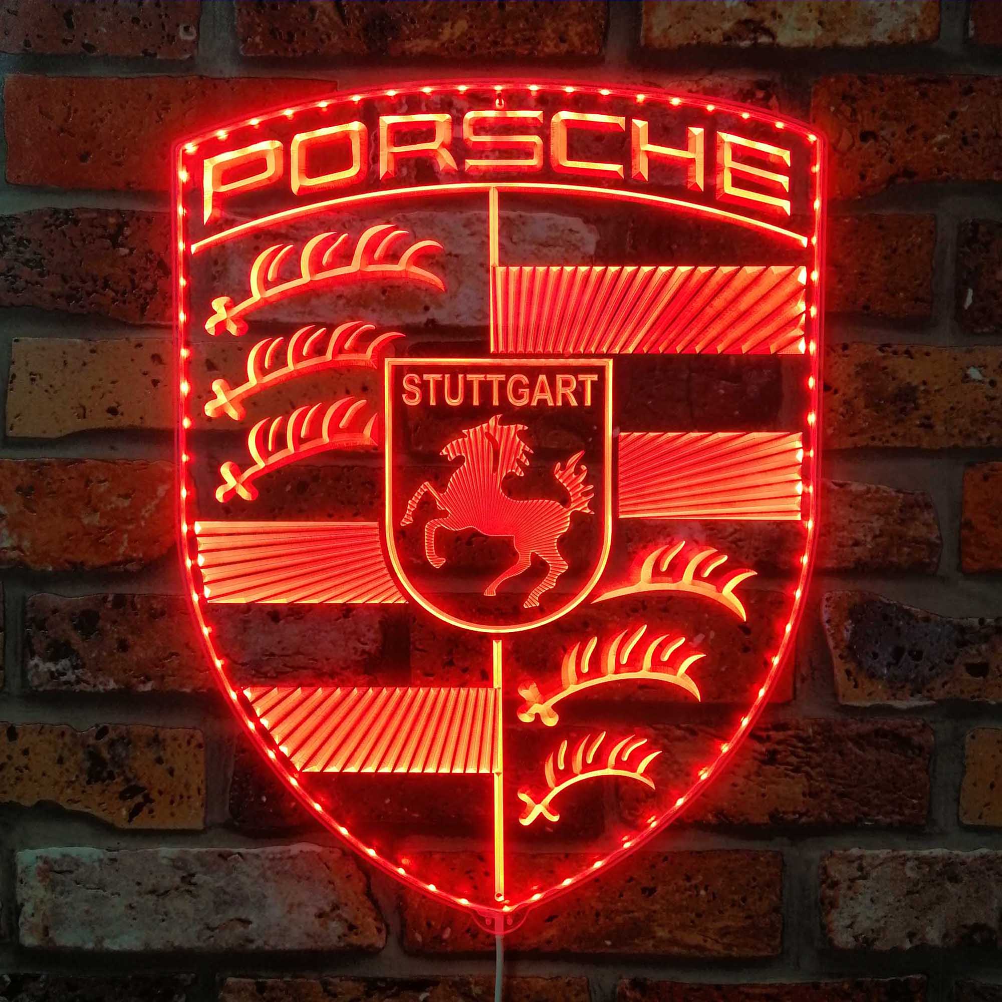 Porsche Neon RGB Edge Lit LED Sign