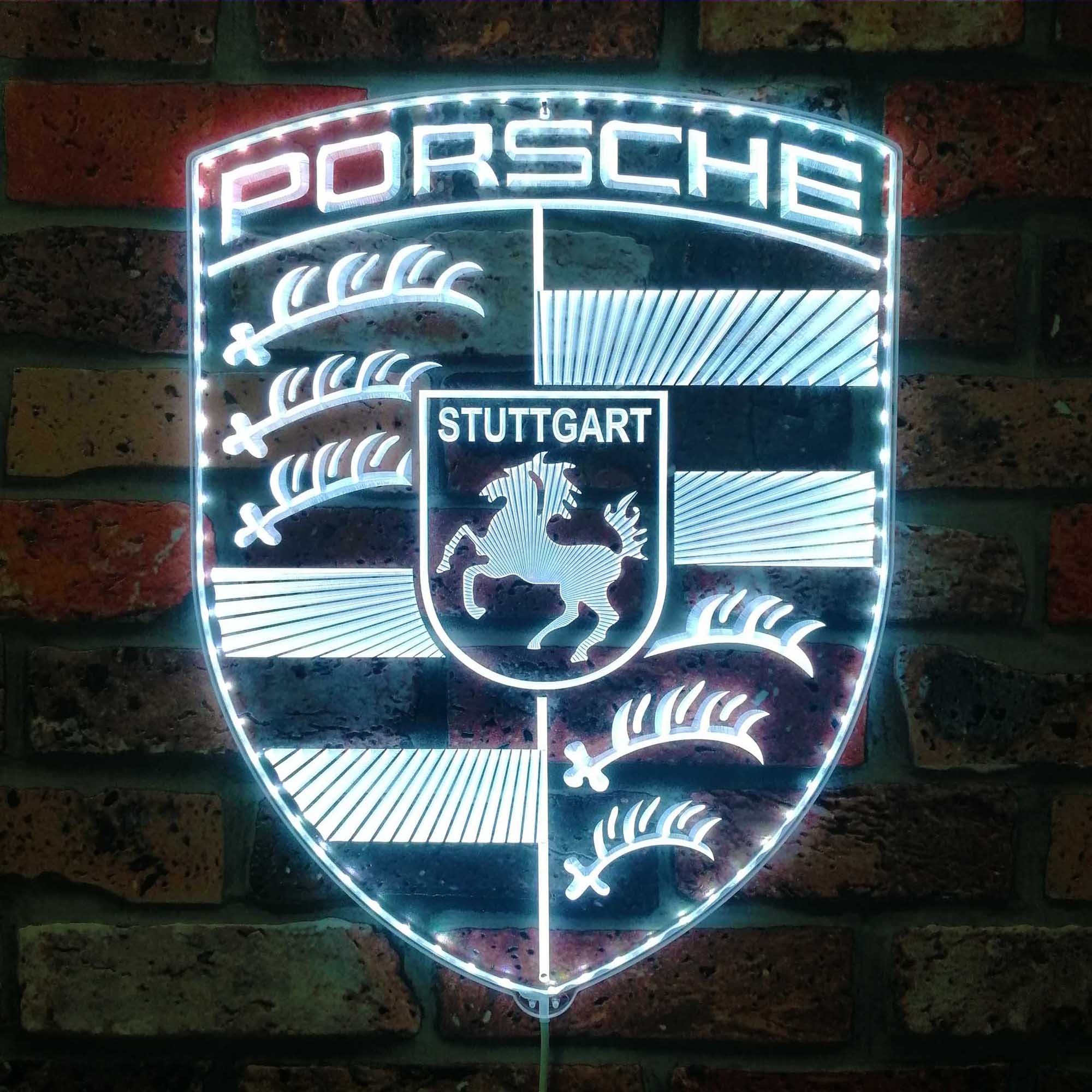 Porsche Neon RGB Edge Lit LED Sign