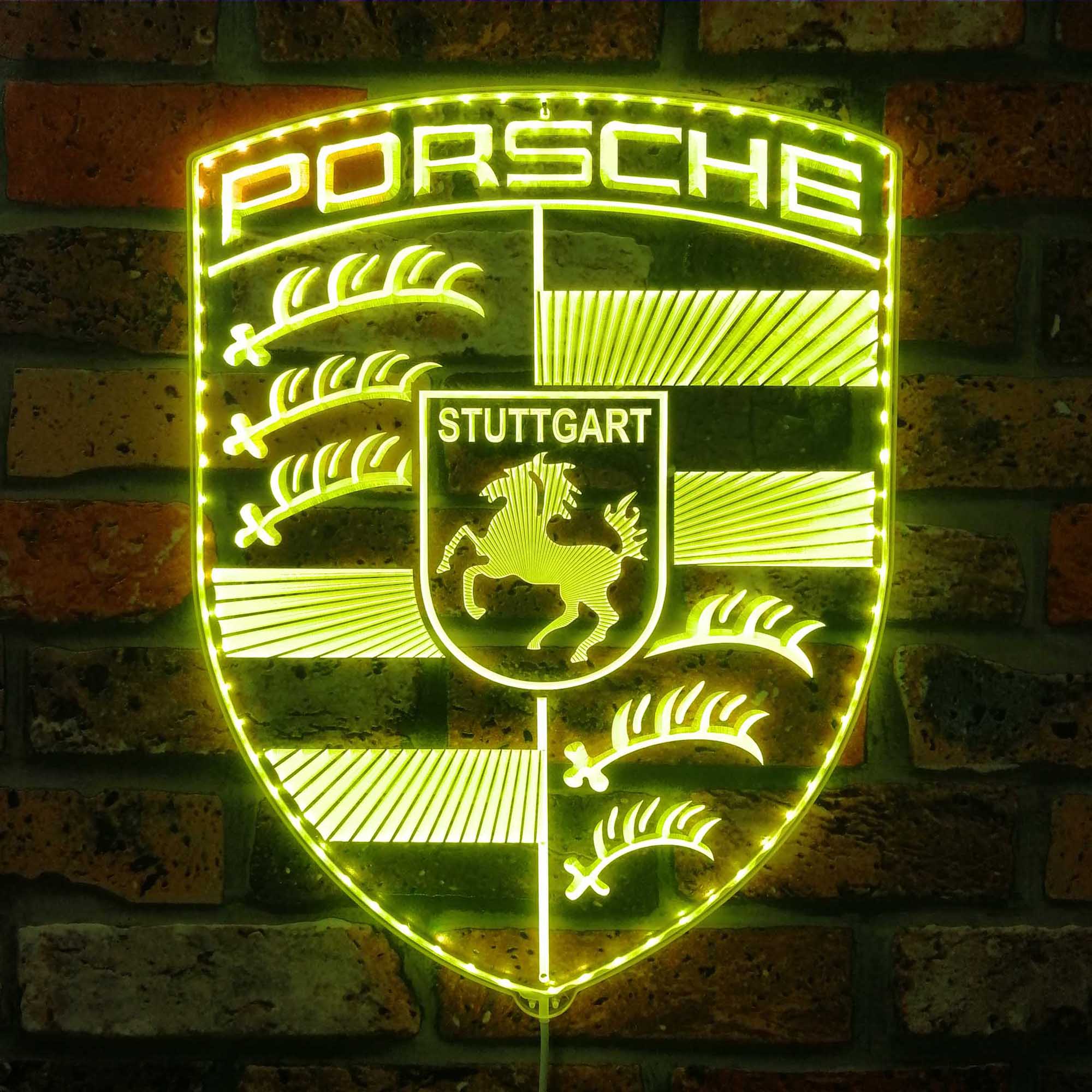 Porsche Neon RGB Edge Lit LED Sign