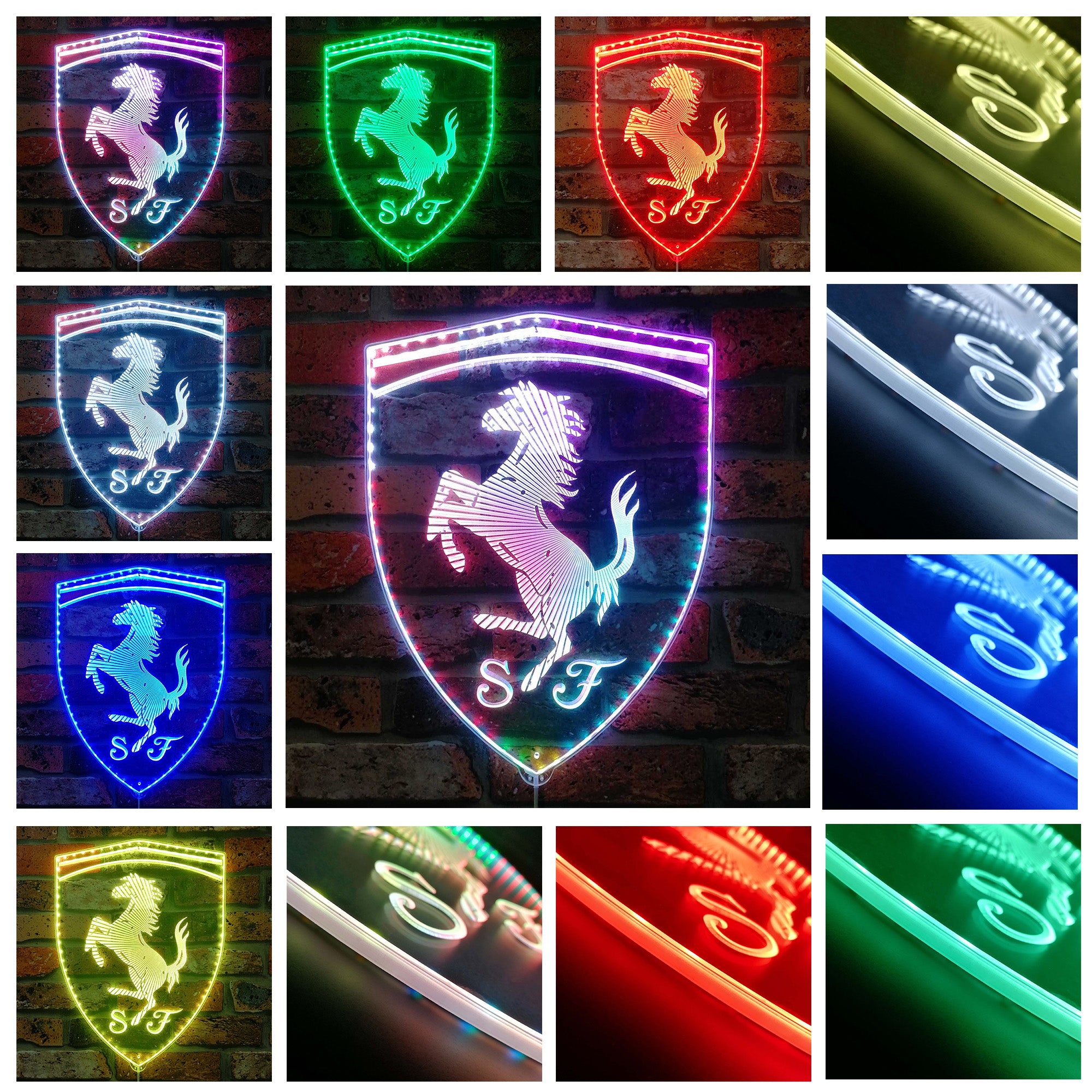 Scuderia Ferrari Dynamic RGB Edge Lit LED Sign