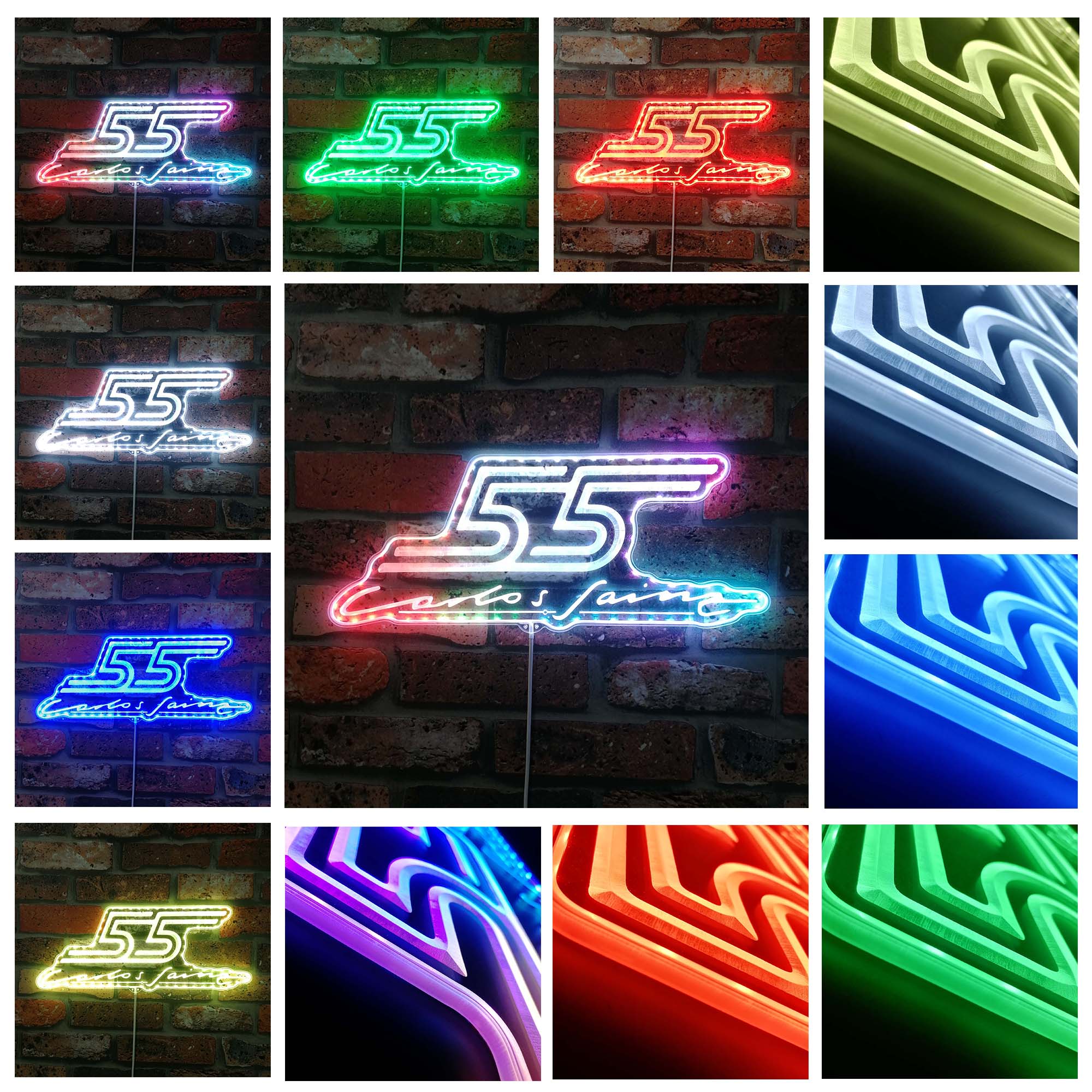 F1 Carlo Sainz 55 Dynamic RGB Edge Lit LED Sign